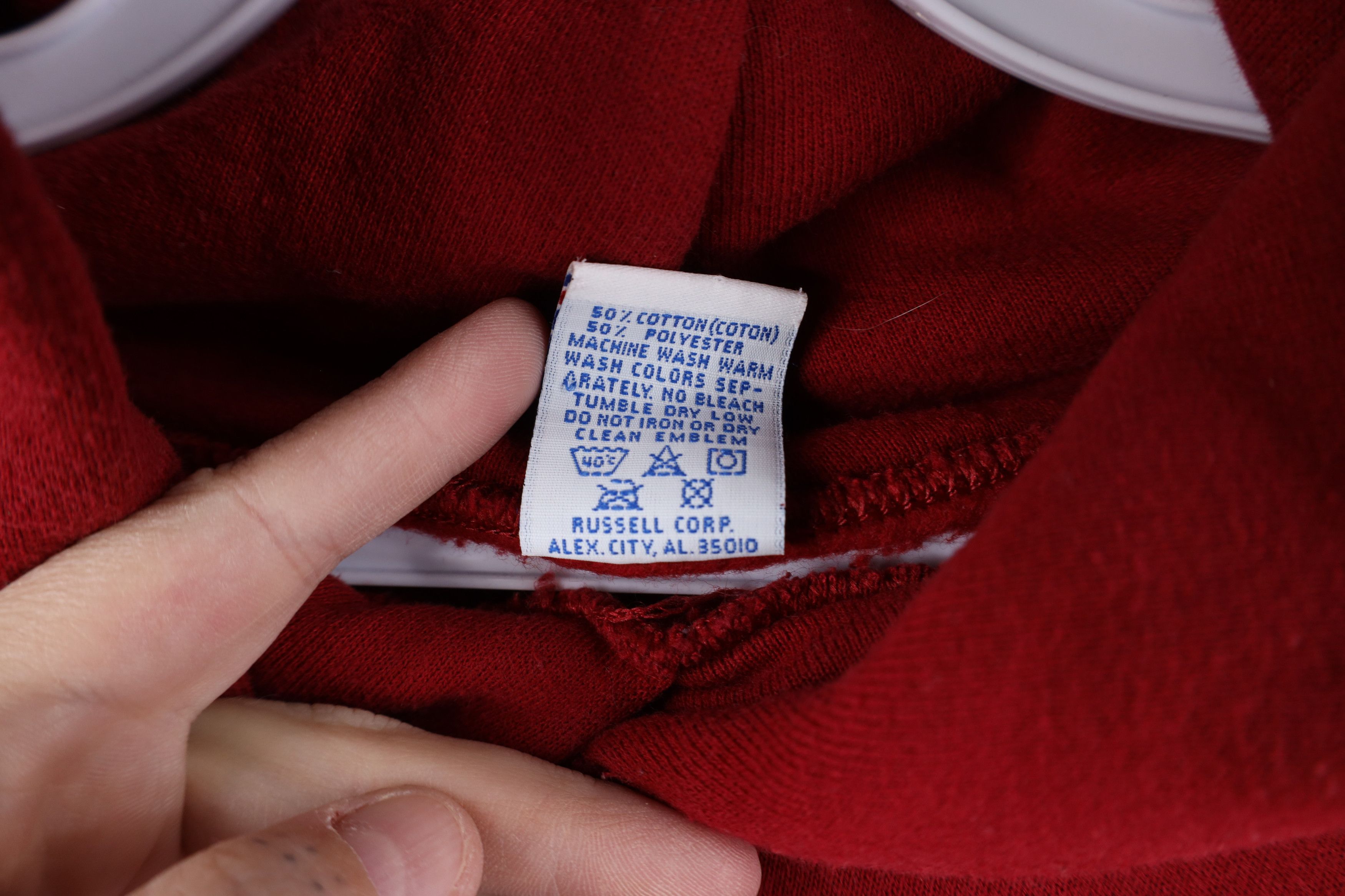 Russell Athletic Vintage 90s Russell Athletic Marching Band Hoodie Red USA Size US XL / EU 56 / 4 - 11 Thumbnail