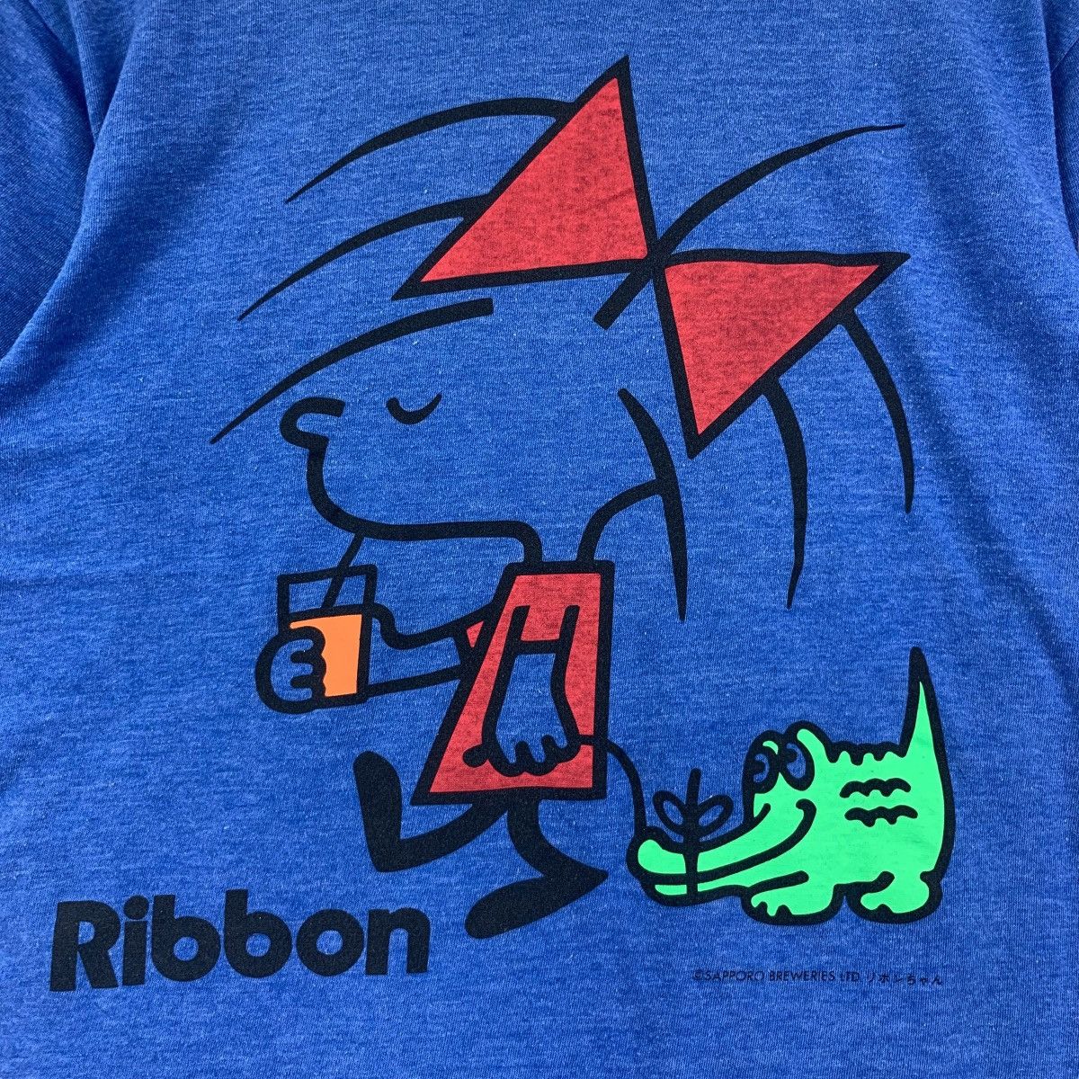 Vintage Vintage 80’ RIBBON SAPPORO BREWERIES Anime Tee Shirt Top Size M / US 6-8 / IT 42-44 - 3 Thumbnail