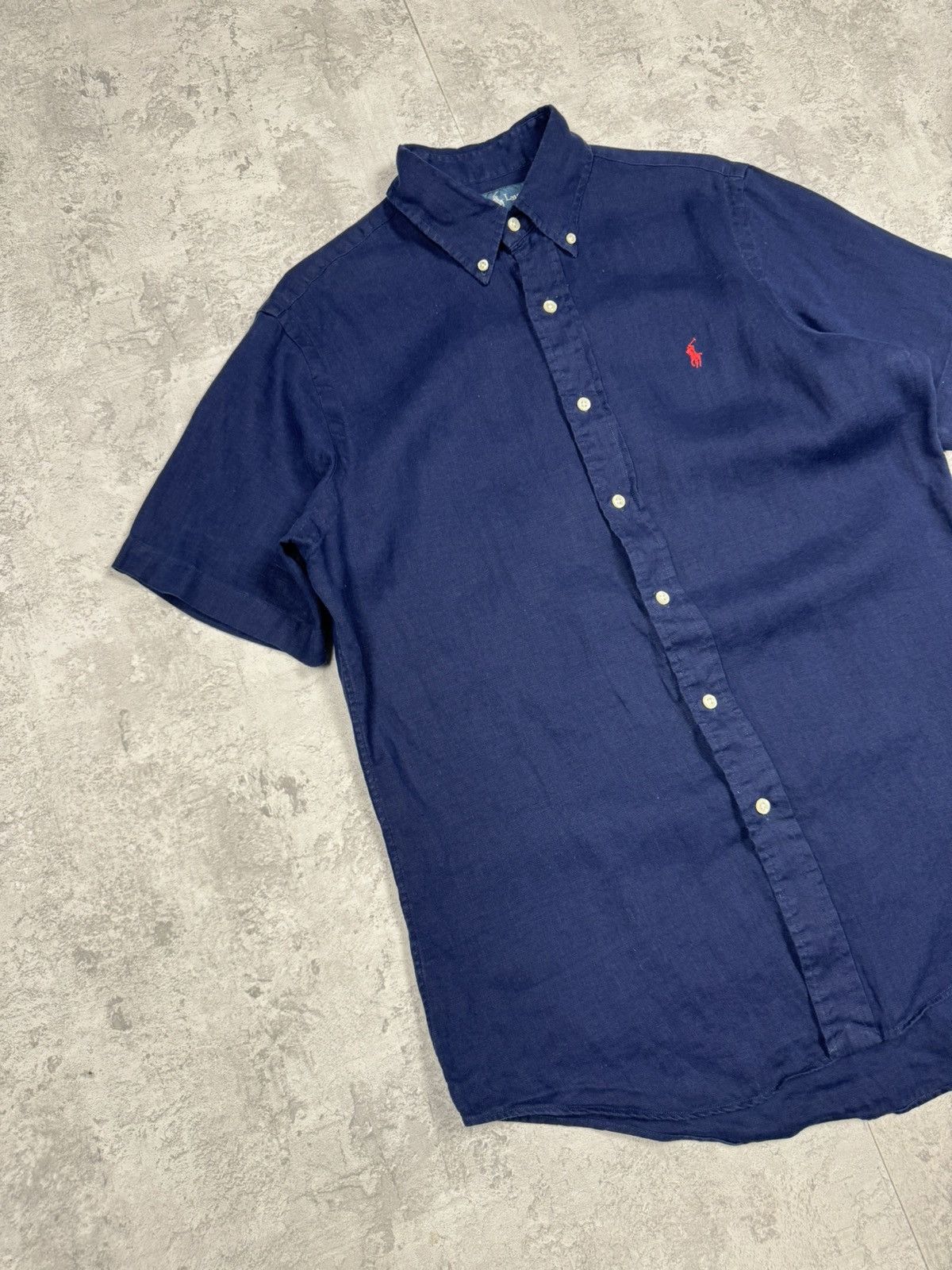 Polo Ralph Lauren Polo Ralph Lauren Linen Button Up Shirt Short Sleeve Size M Size US M / EU 48-50 / 2 - 2 Thumbnail