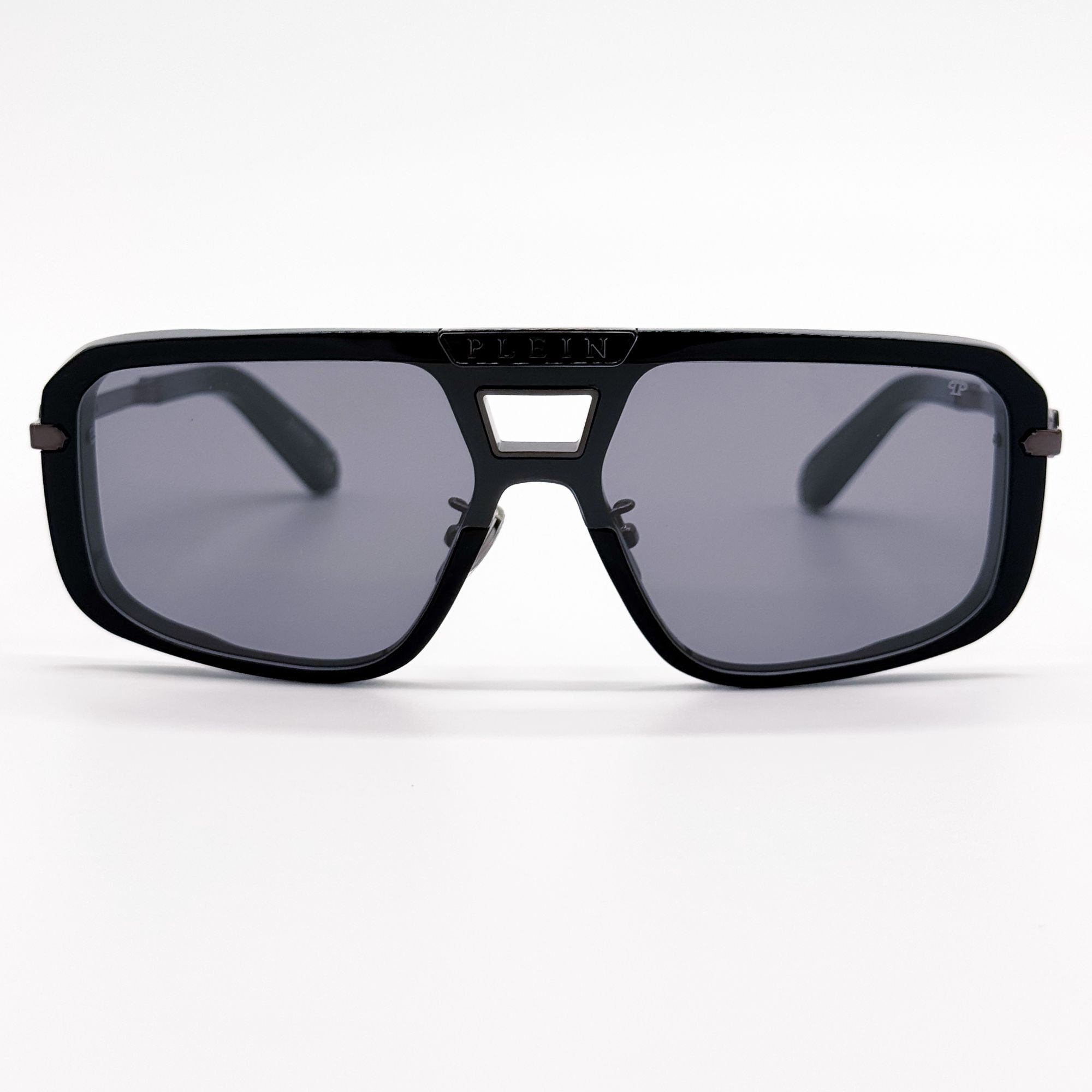 Philipp Plein NEW PHILIPP PLEIN SUNGLASSES SPP008M 700X SHIELD BLACK MEN Size ONE SIZE - 3 Thumbnail