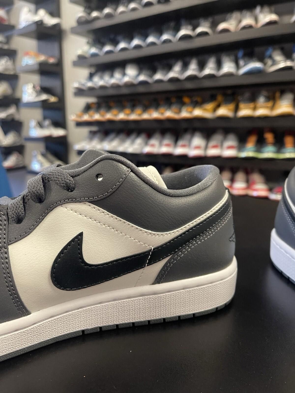 Nike Size 11 - Nike Air Jordan 1 Low Shoes 'Dark Gray' Sail White Size US 11 / IT 41 - 6 Thumbnail