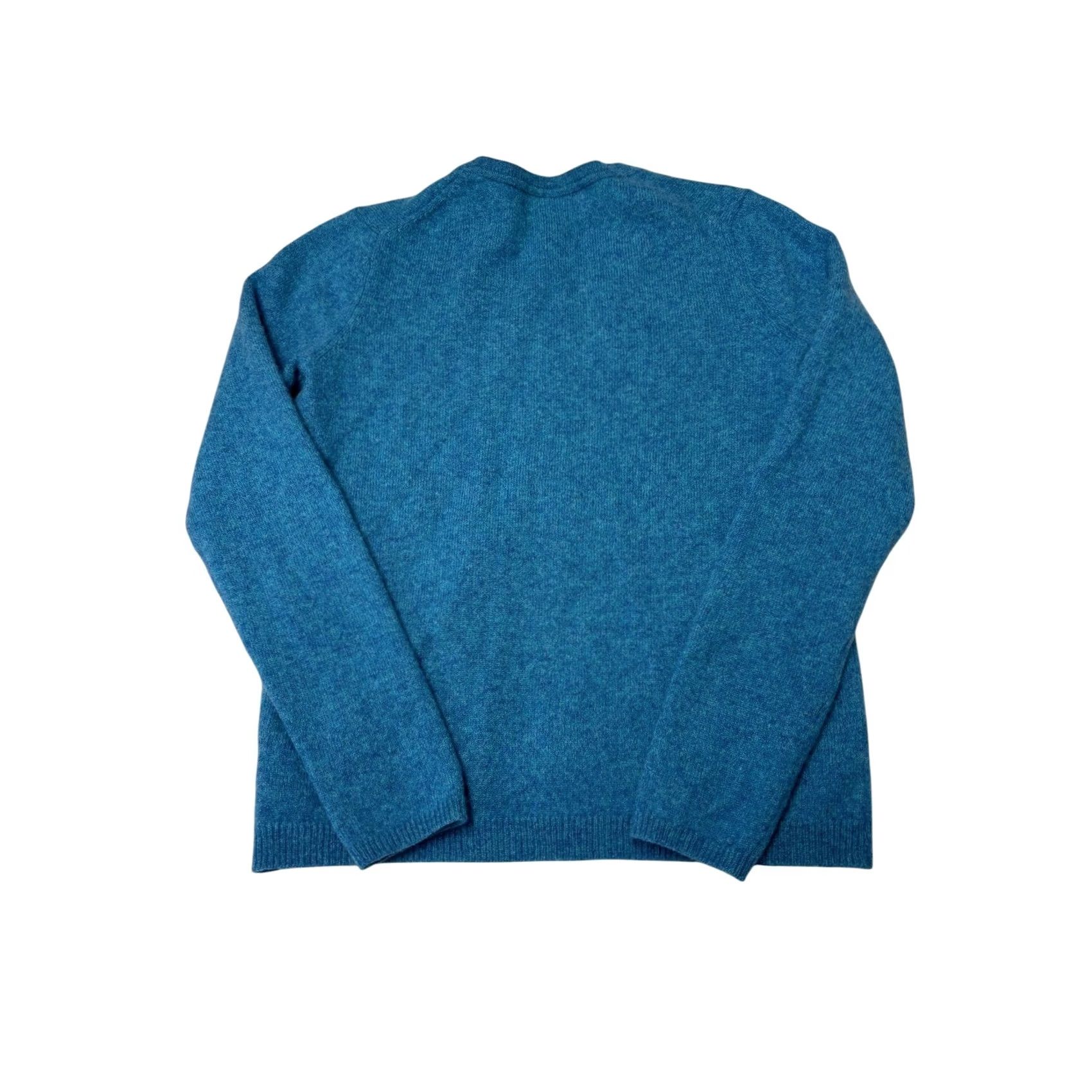 Ellen Tracy Ellen Tracy Cashmere Sweater Womens M Teal Blue V-Neck Long Sleeve Knit Pullover, Casual, Classic, 100% Cashmere, Solid, Knit, Tight-Knit Size M / US 6-8 / IT 42-44 - 3 Thumbnail
