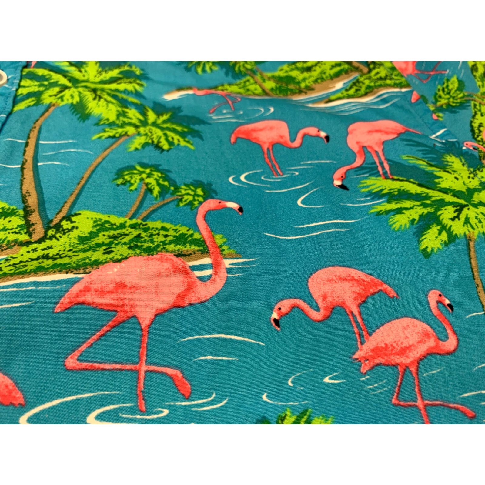 Vintage Flamingo Pink Mens Large Slim Fit Button Down Shirt Extra Large XL Size US L / EU 52-54 / 3 - 6 Thumbnail