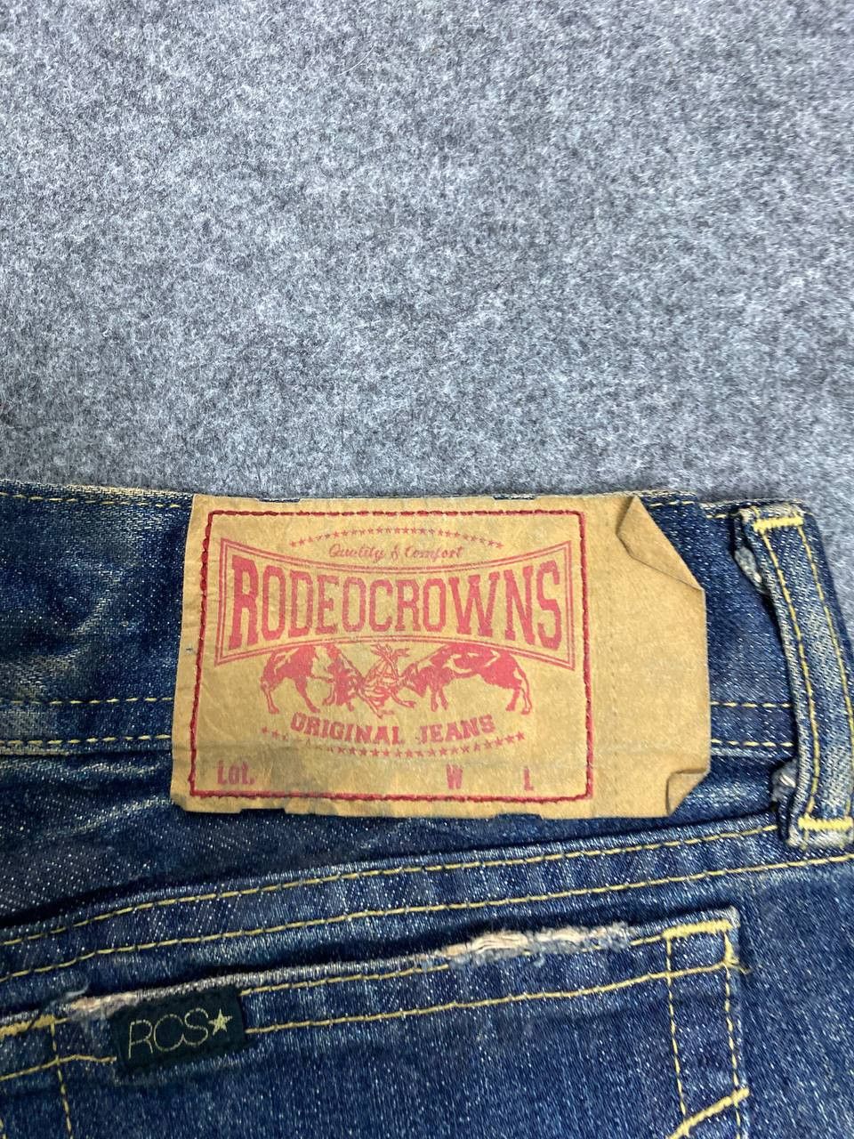 Japanese Brand rodeo crowns japanese brand distressed denim nice design Size 31" - 5 Thumbnail