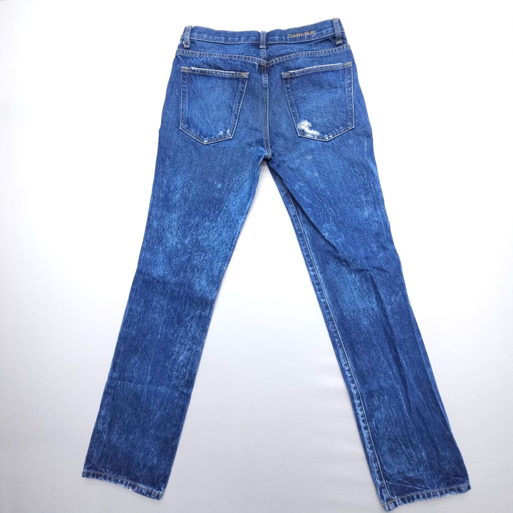 Vintage VINTAGE Carmar High Rise Straight Jeans Womens 27 Blue Dark Rigid Cotton Denim USA Made Size 27" / US 4 / IT 40 - 2 Thumbnail