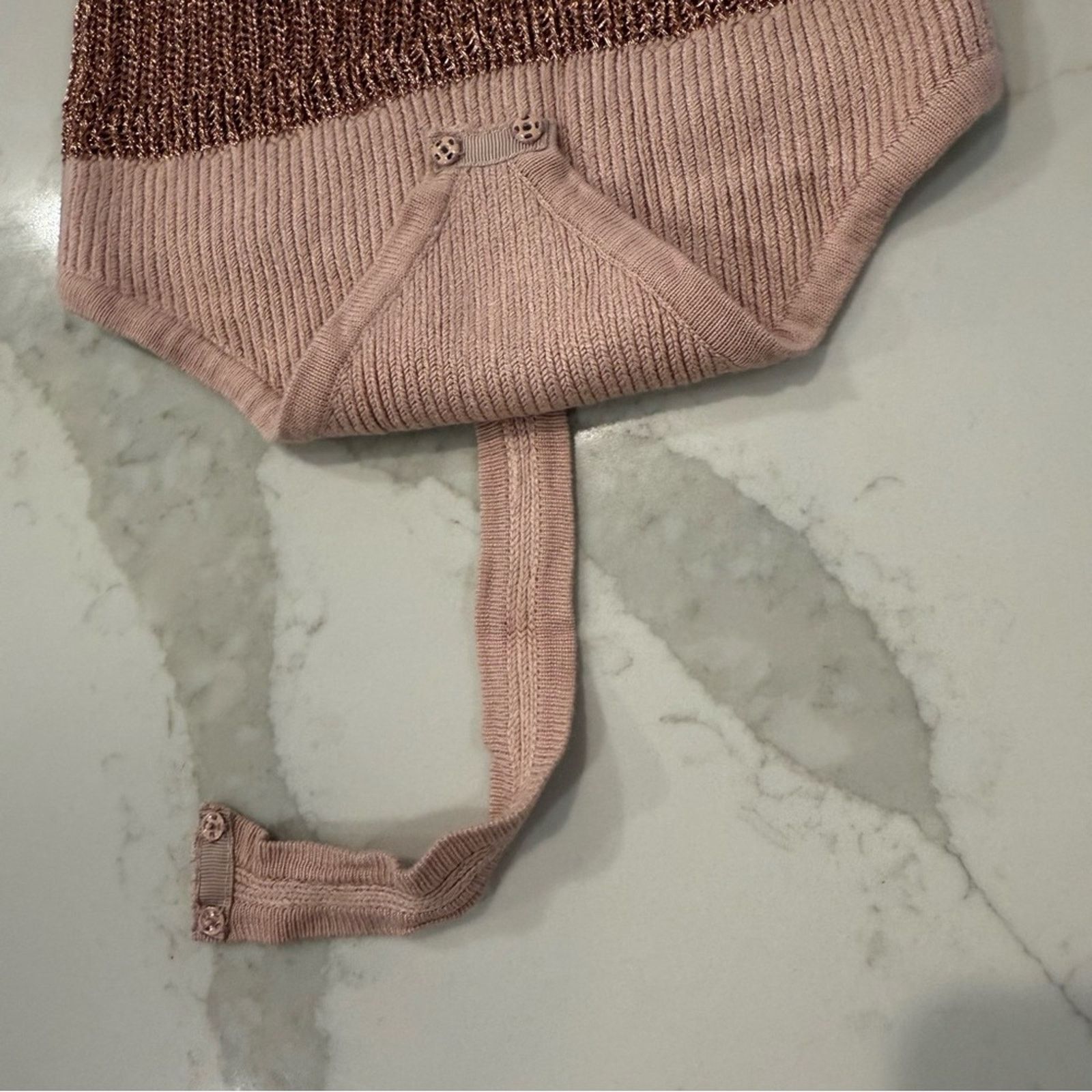 Free People Intimately Free People Rose Metallic Knit Bodysuit Womens XS Size XS / US 0-2 / IT 36-38 - 7 Thumbnail