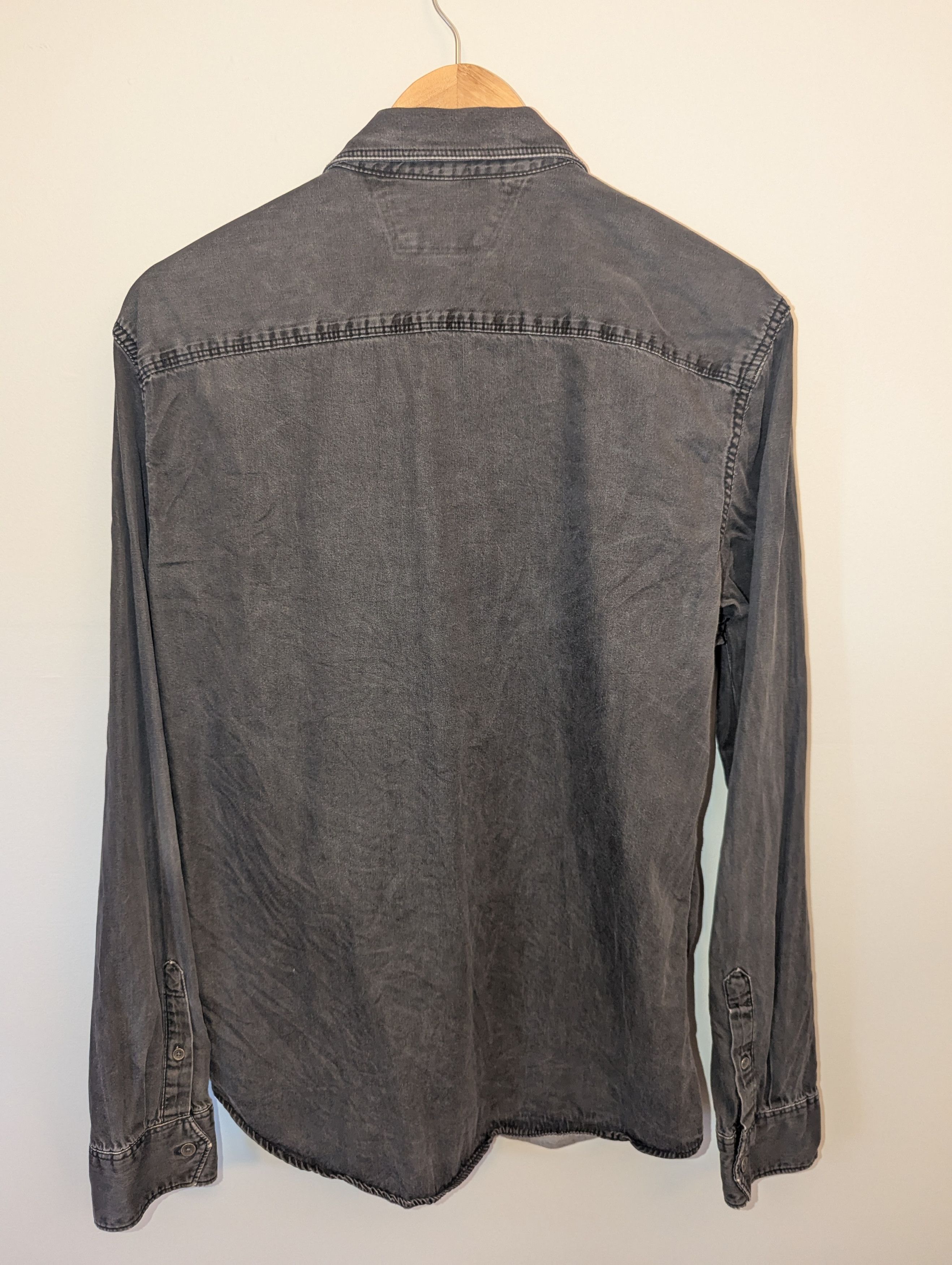 Calvin Klein Men's Calvin Klein Black Denim Button-Up Shirt Size US M / EU 48-50 / 2 - 2 Thumbnail