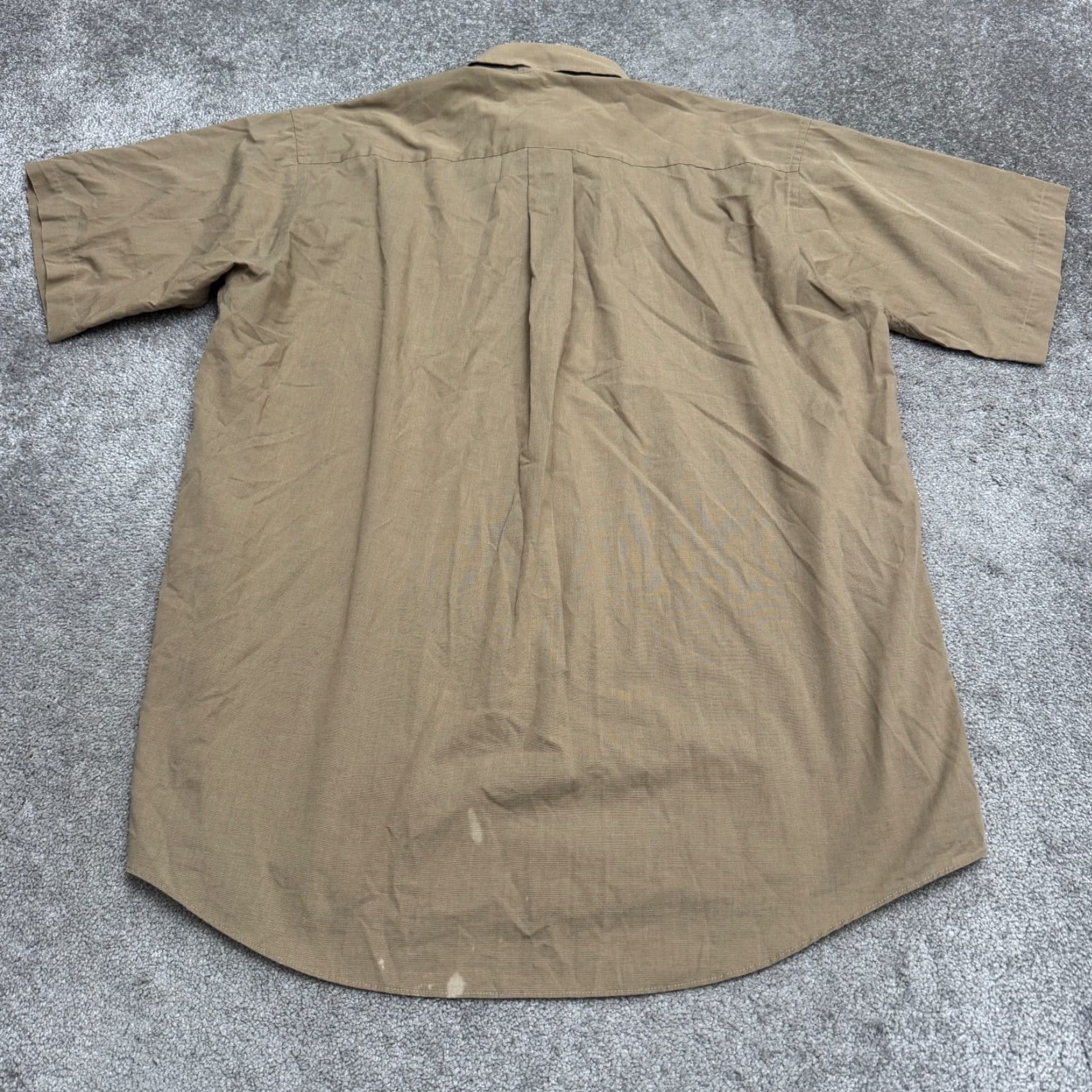 Enro VINTAGE Enro Men's Button-Down Shirt Casual Short Sleeve Brown Cotton Blend 17.5 Classic, Outdoor, Urban, Preppy Size US XL / EU 56 / 4 - 2 Thumbnail
