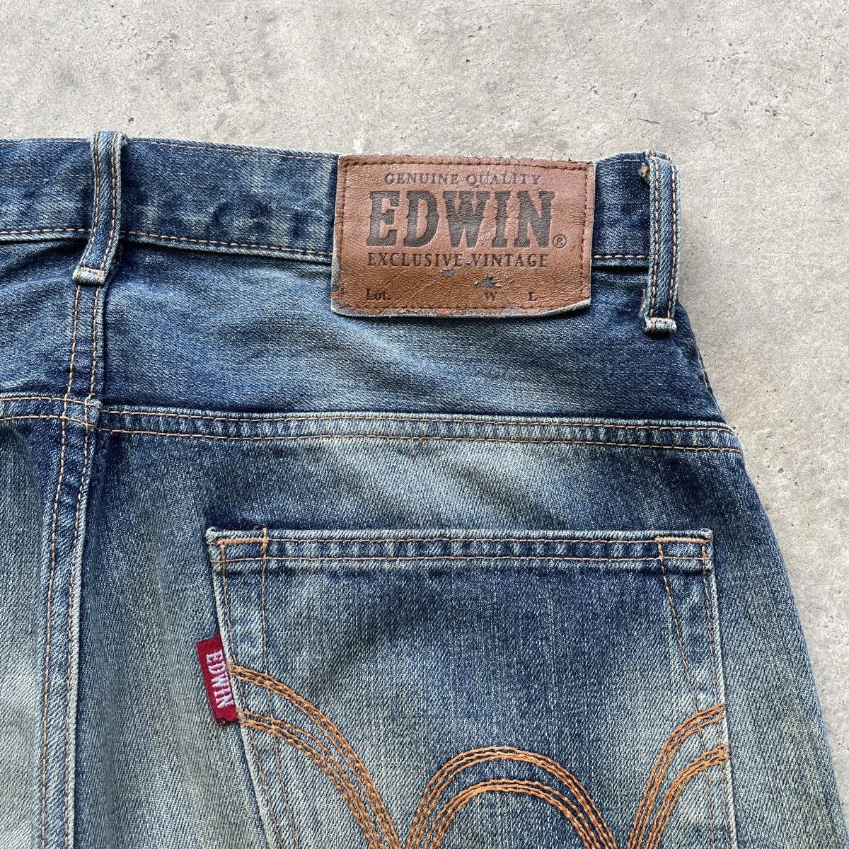 Japanese Brand W34 Vintage Edwin Rusty Jeans Distressed Faded Denim Pants Size US 34 / EU 50 - 8 Thumbnail