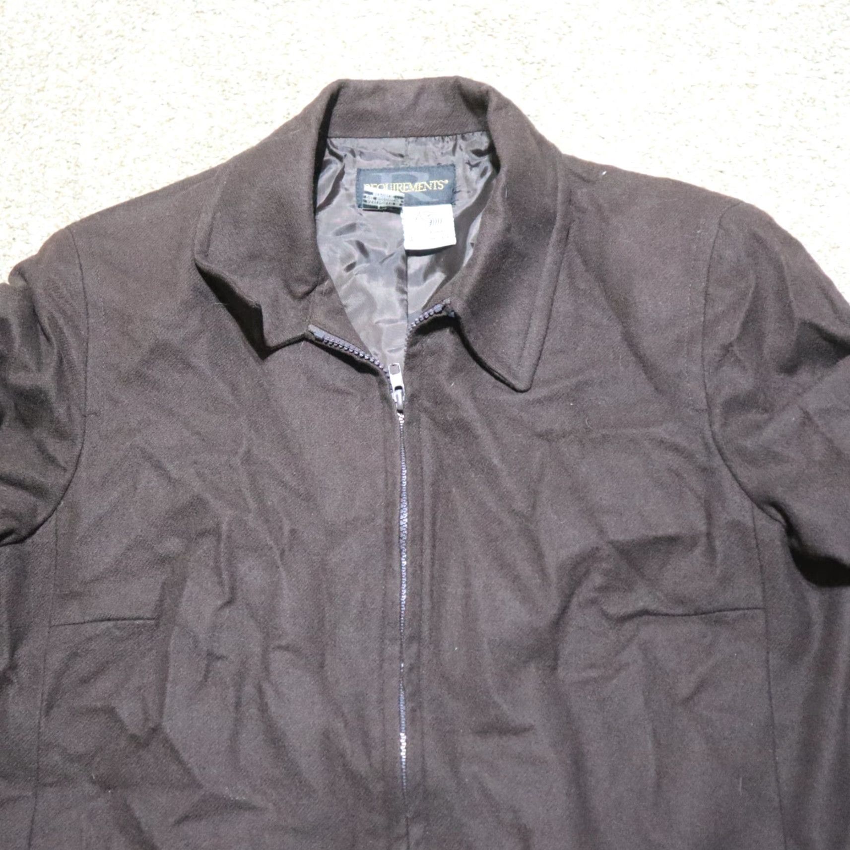 Vintage Requirements Dark Brown Wool Jacket Fully Lined Full Zip Ladies Women's Size 12 Size XL / US 12-14 / IT 48-50 - 2 Thumbnail