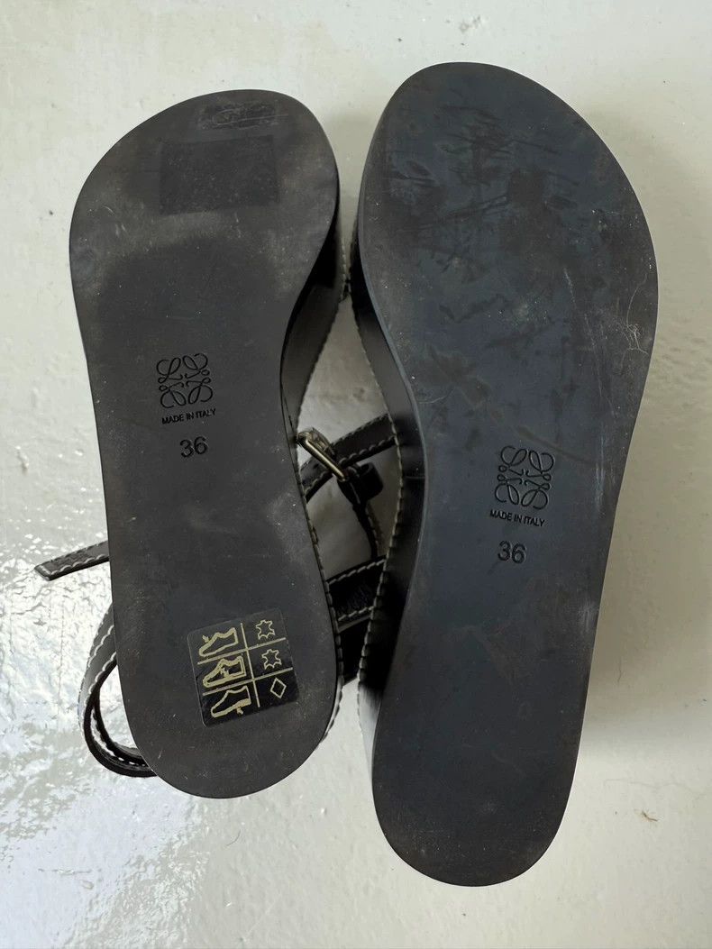 Loewe LOEWE Black sandals with thick soles Size US 5.5 / IT 35.5 - 8 Thumbnail