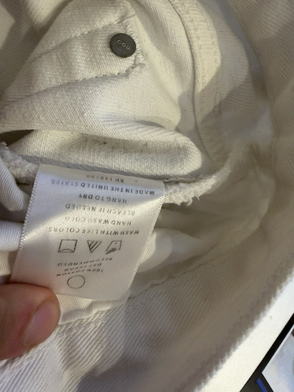 Fear of God Fear of God 2015-2016 White Denim Size US 31 - 6 Thumbnail