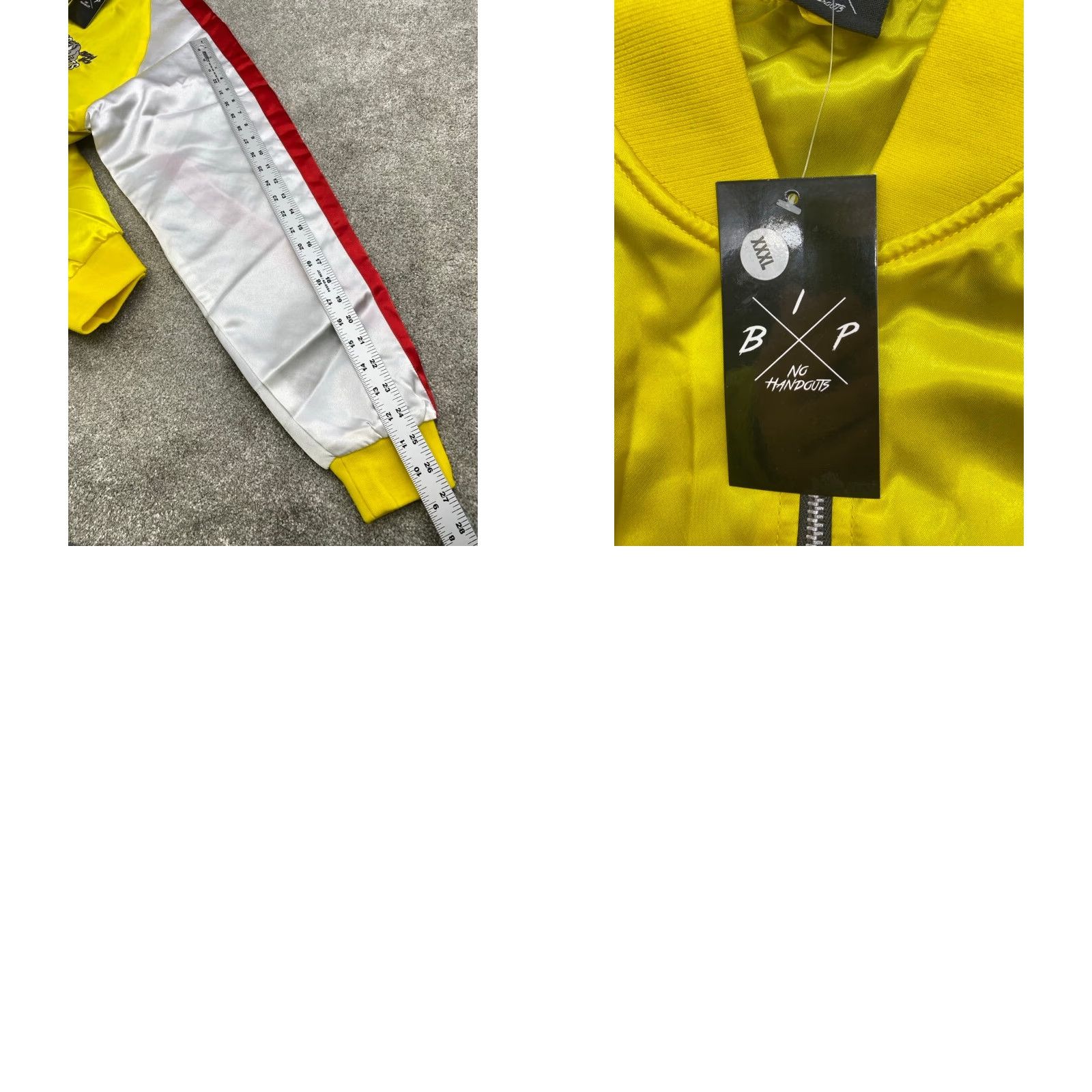 Born Born In Poverty Jacket Men's 3XL Satin Multicolor Zip Insulated Pockets Collared Regular Fall Winter Spring Size US XXL / EU 58 / 5 - 9 Thumbnail