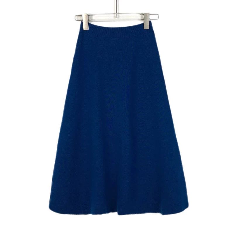 GucciDark blue wool half-length skirt