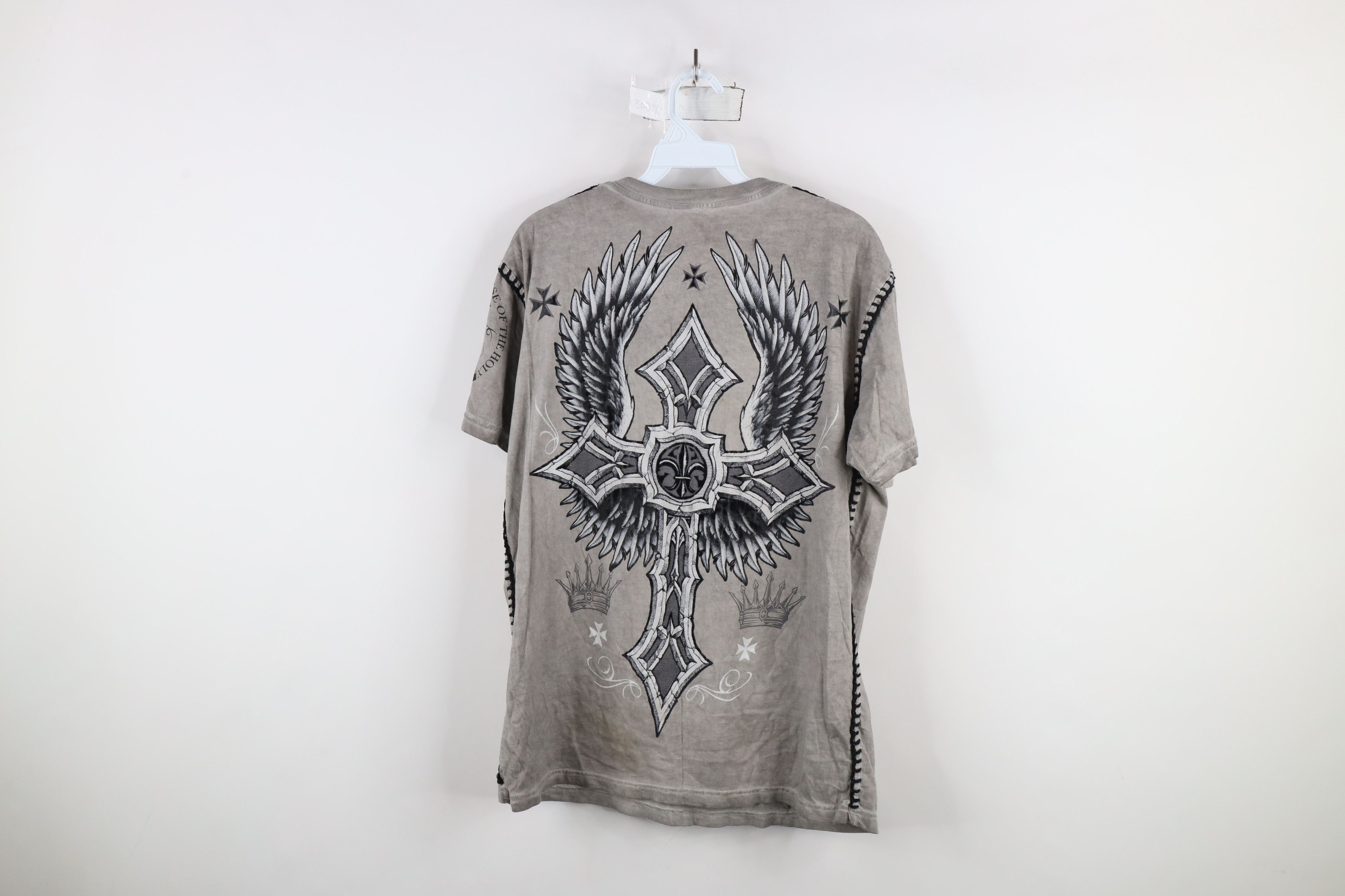Vintage Vintage Y2K Streetwear Cross MMA UFC Fighting T-Shirt Gray Size US L / EU 52-54 / 3 - 12 Thumbnail
