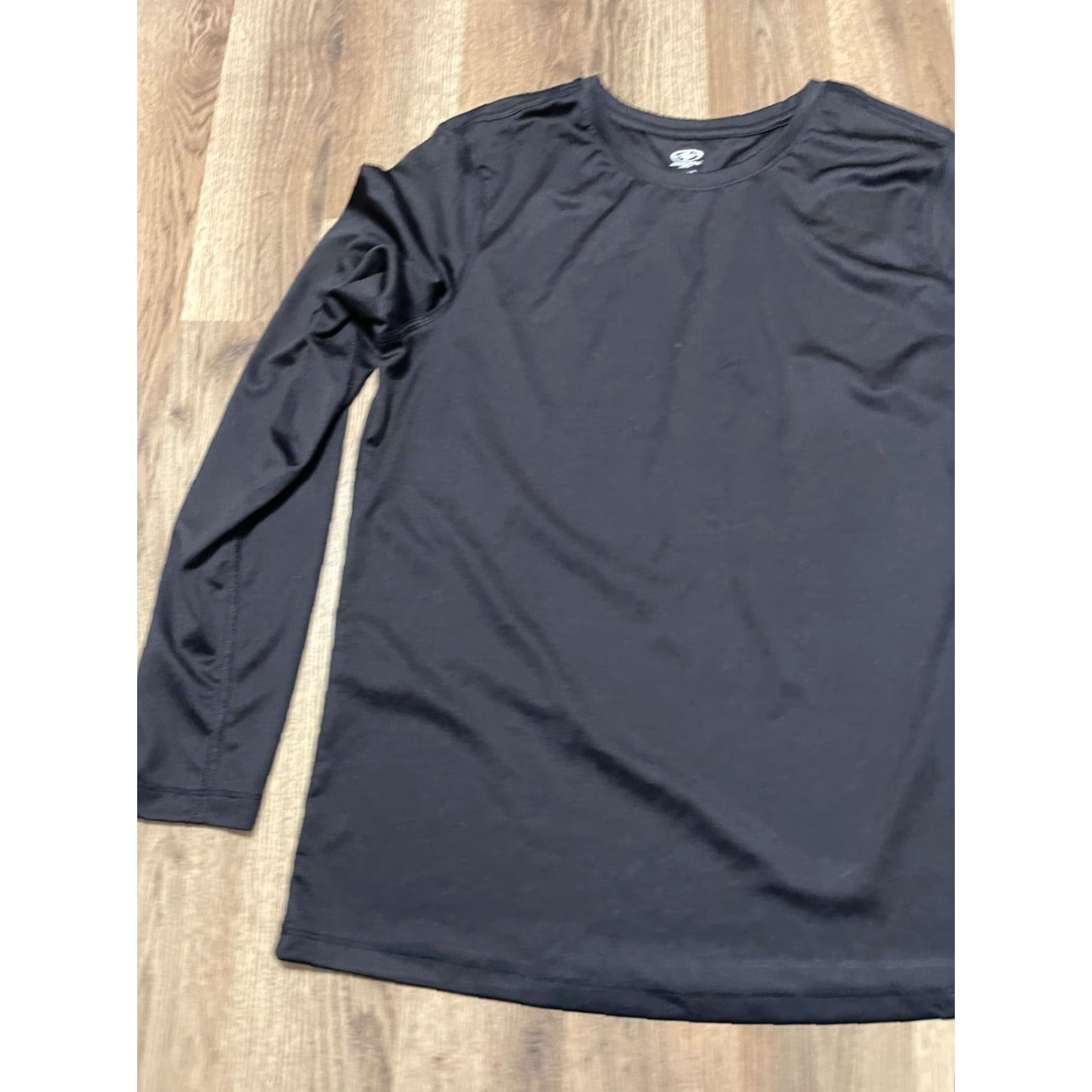 Athletic Works Athletic Works Shirt Womens Large Black Long Sleeve Crew Neck Shirt Size L / US 10 / IT 46 - 3 Thumbnail