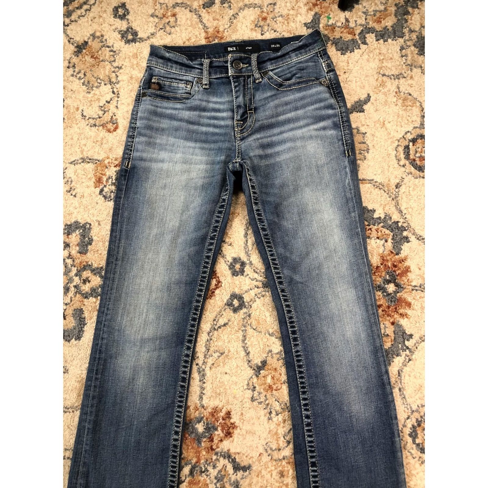 BKE BKE Aiden Jeans Mens 28x30 Blue Medium Wash Regular Straight Denim Pants Casual Pants Size US 28 / EU 44 - 3 Thumbnail