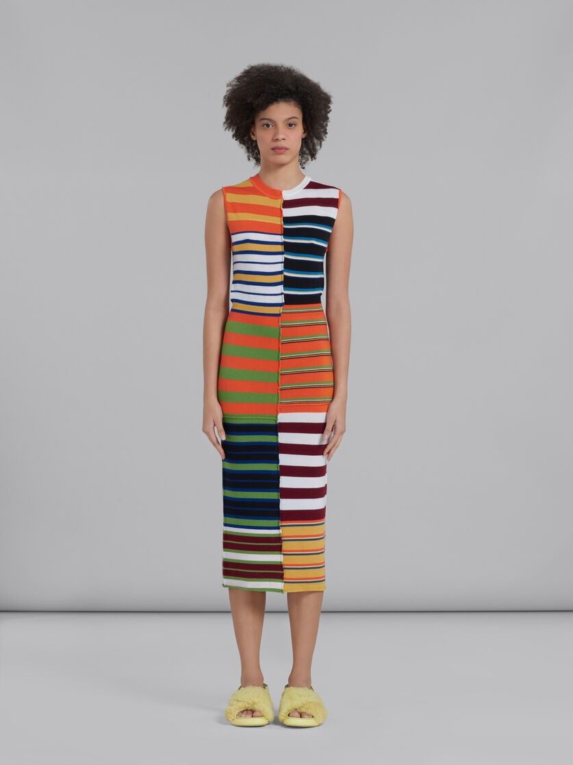Marni o1w1db10824 Knit Dress in Multicolor Size XL / US 12-14 / IT 48-50 - 4 Thumbnail