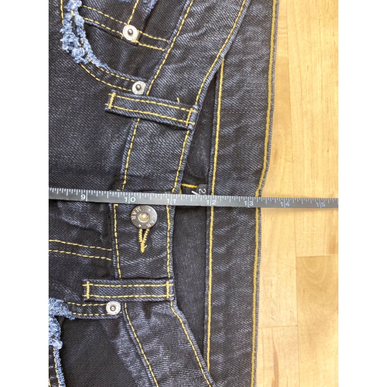 Vintage Car Mar Sequins Patch Womens Mid Rise Baggy Jeans Size 27 Black #6788 Size 27" / US 4 / IT 40 - 5 Thumbnail