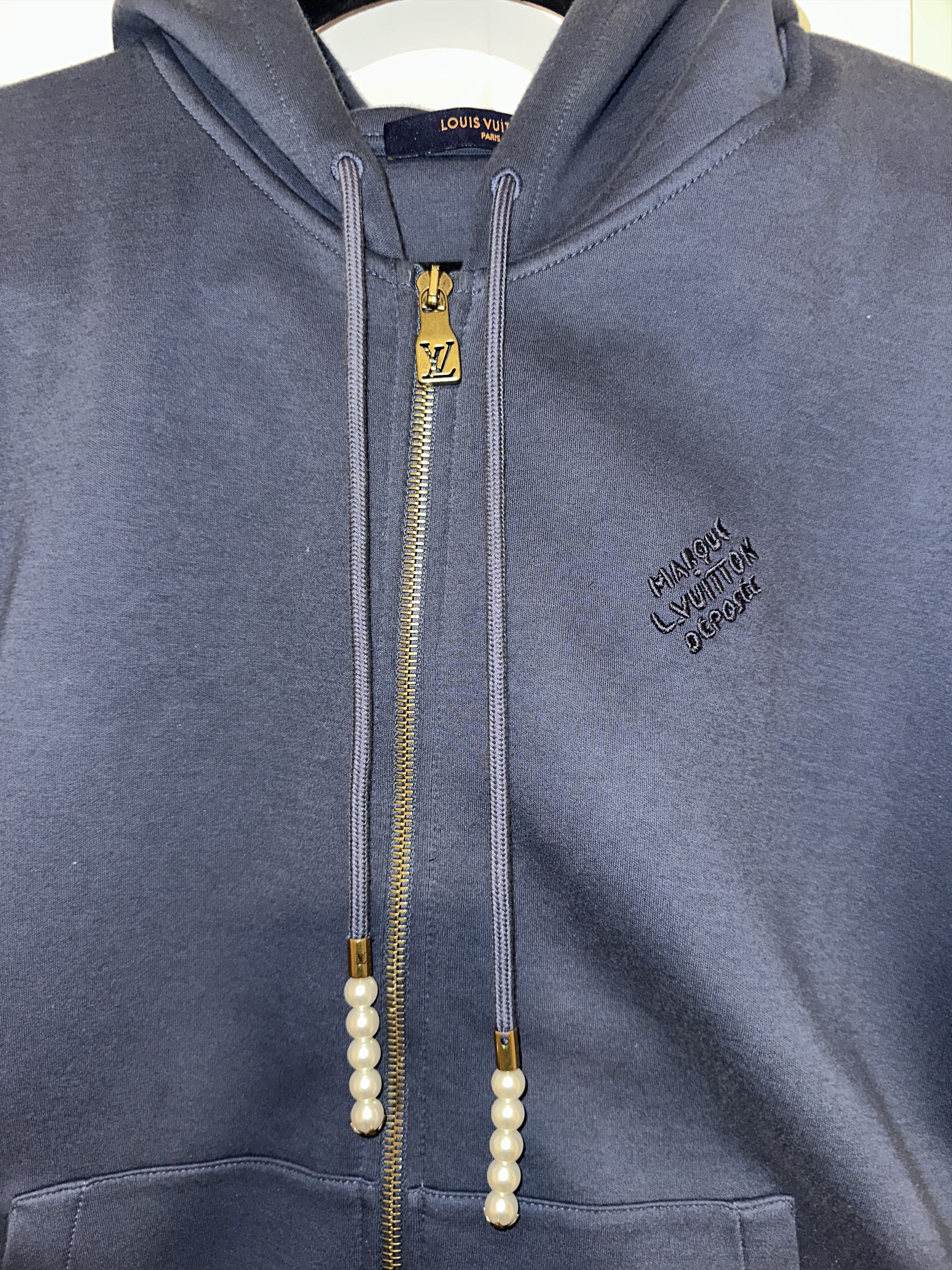 Louis Vuitton Louis Vuitton Embroidered Zipped Jersey Hoodie Size US L / EU 52-54 / 3 - 5 Thumbnail