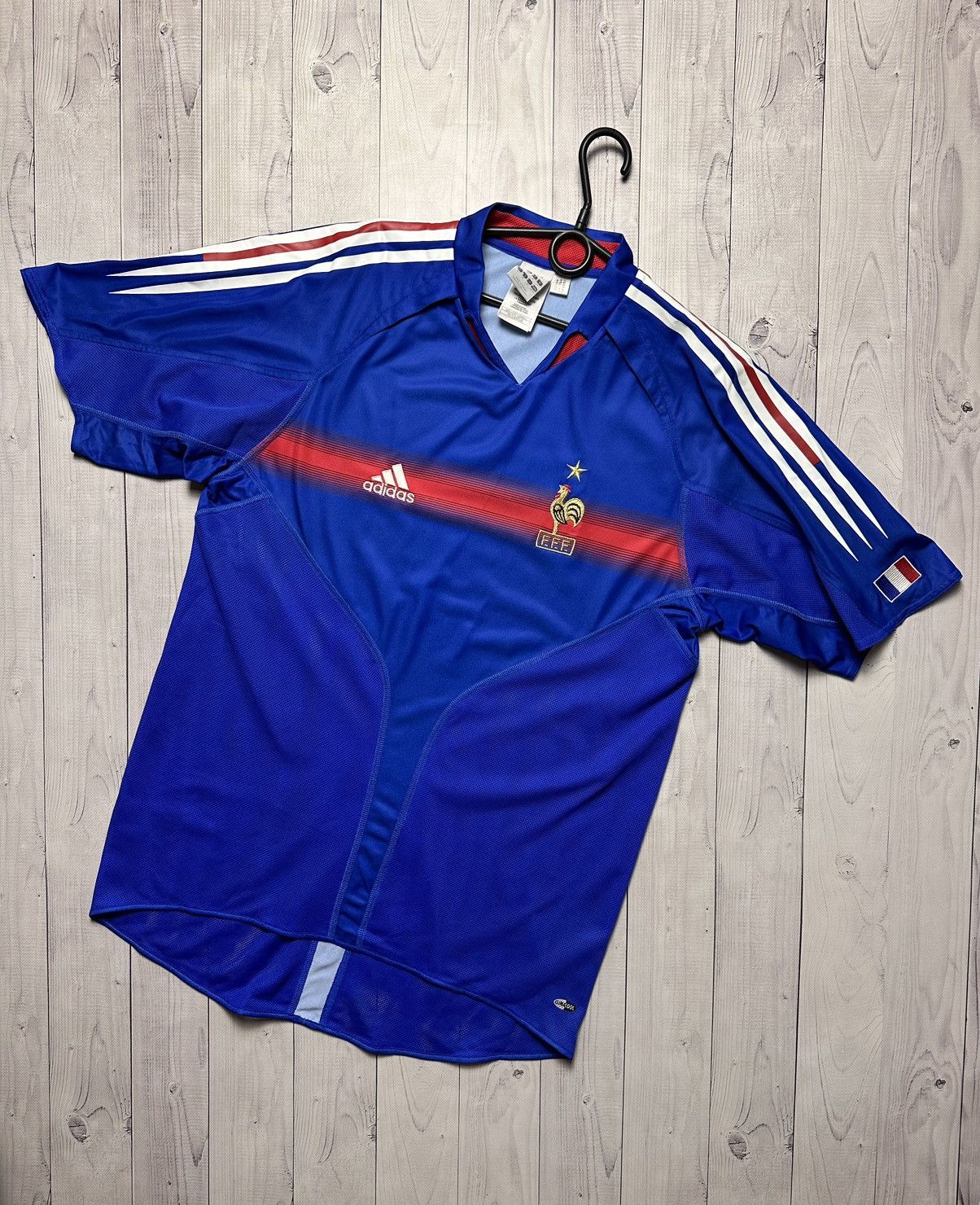 image of Vintage Adidas France Soccer Jersey Size M in Blue, Men's