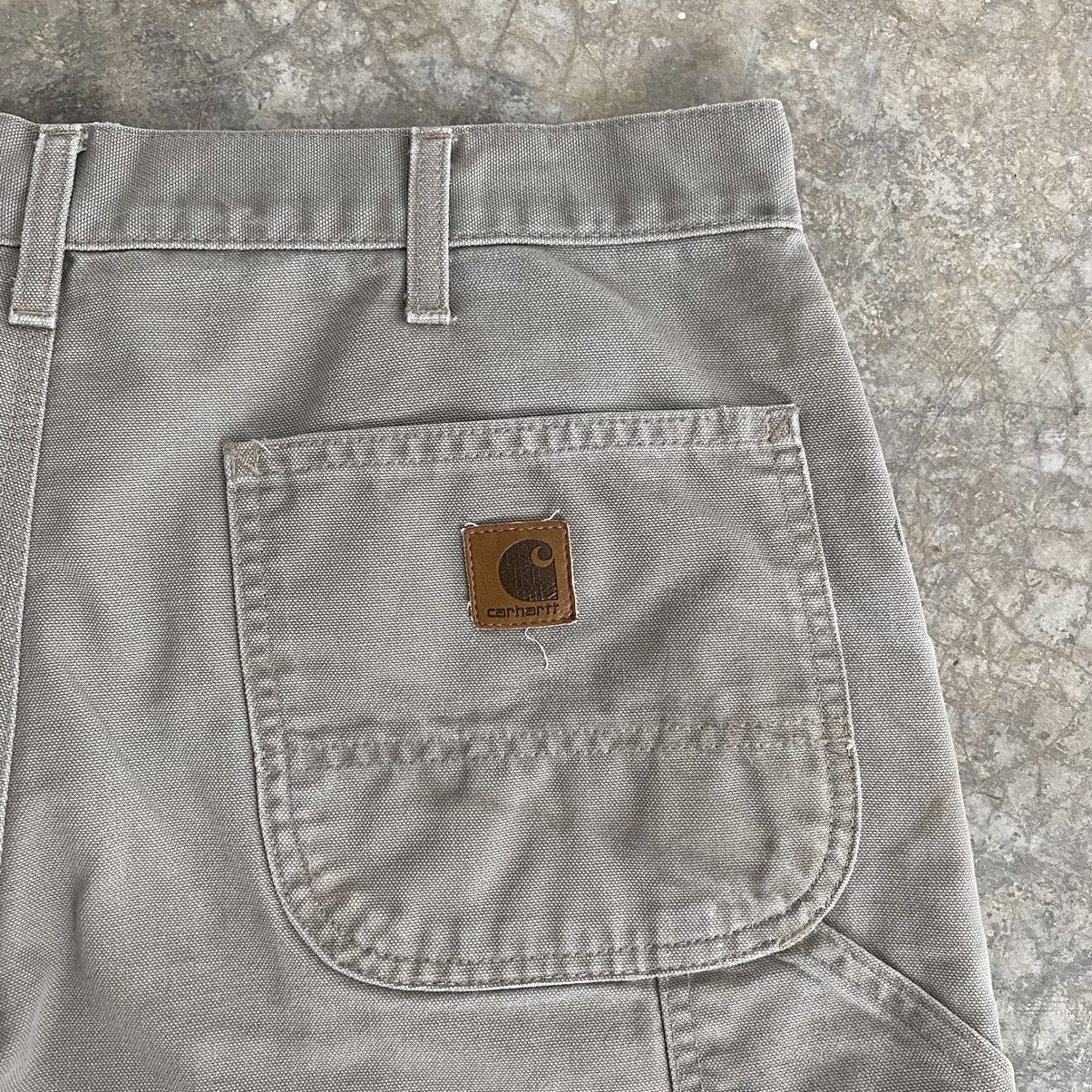 Carhartt VTG Carhartt Desert Grey Dirty Baggy Carpenter Shorts Jorts Size US 34 / EU 50 - 17 Thumbnail