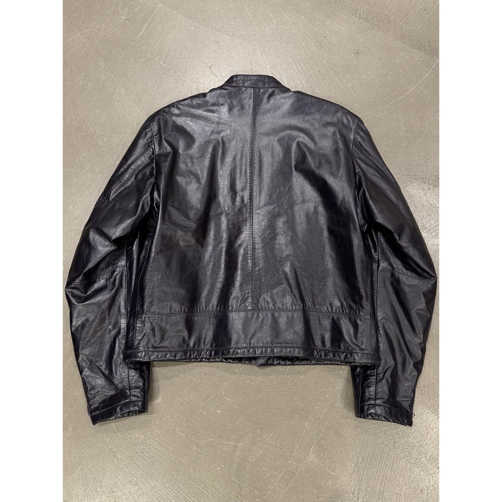 Giorgio Armani 1990s Emporio Armani moto biker leather jacket Size US L / EU 52-54 / 3 - 2 Thumbnail
