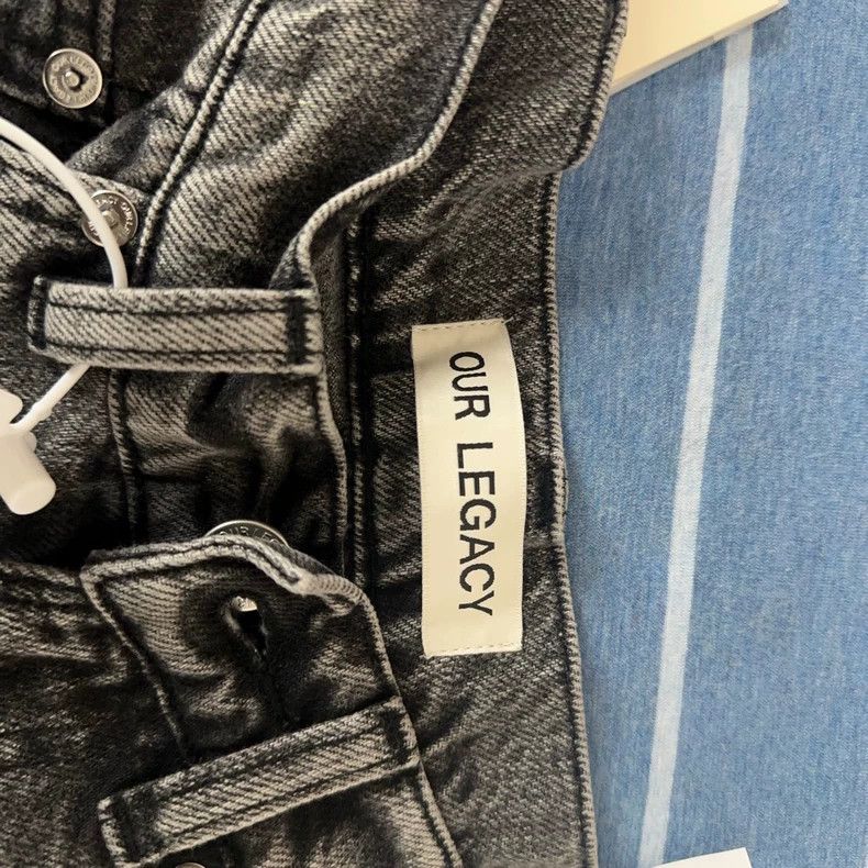 Our Legacy Our LegacyBlack stitched jeans Size US 29 - 2 Thumbnail