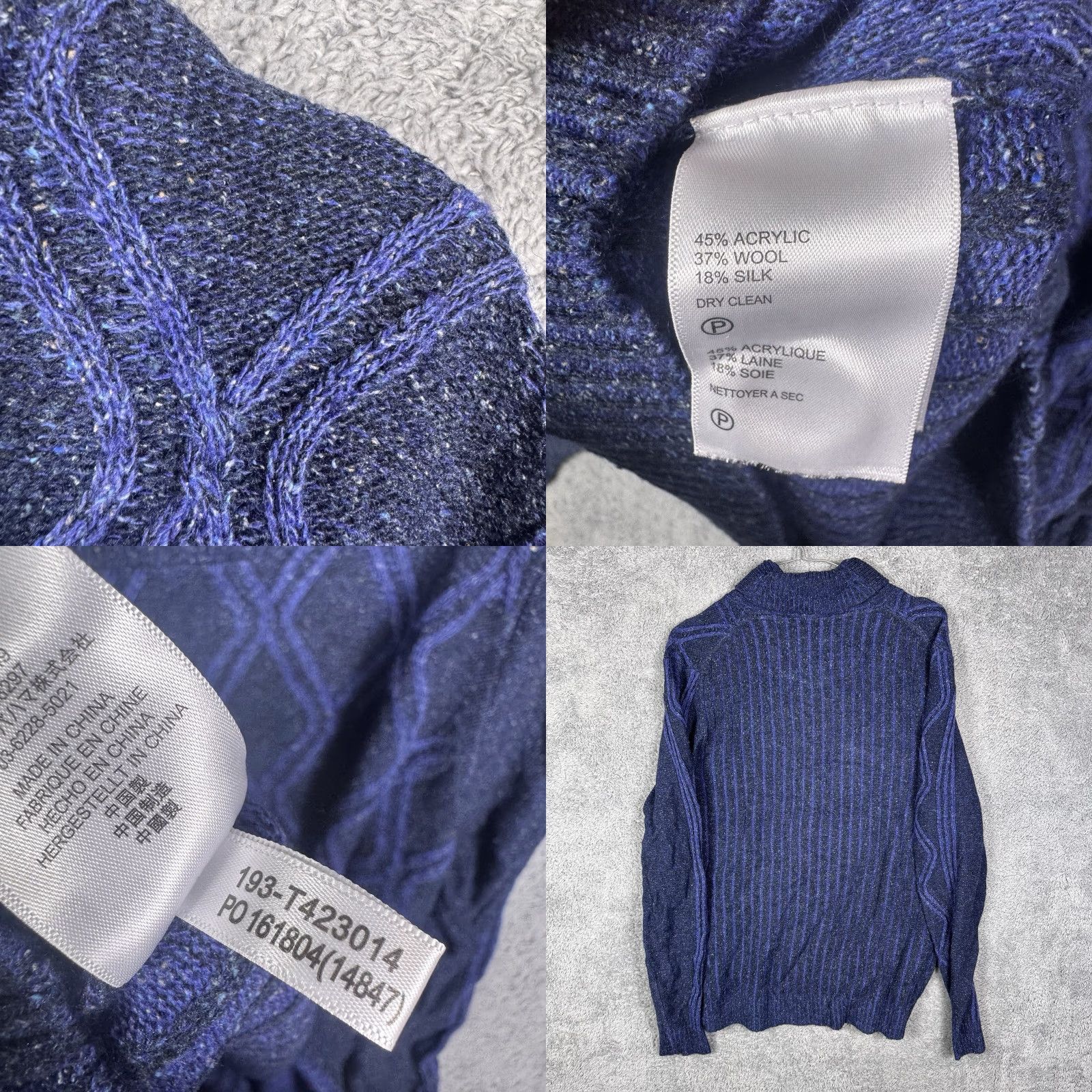 Tommy Bahama Tommy Bahama Sweater Mens S Diamond Drive Shawl Knit Pullover Wool Geometric Size US S / EU 44-46 / 1 - 8 Thumbnail