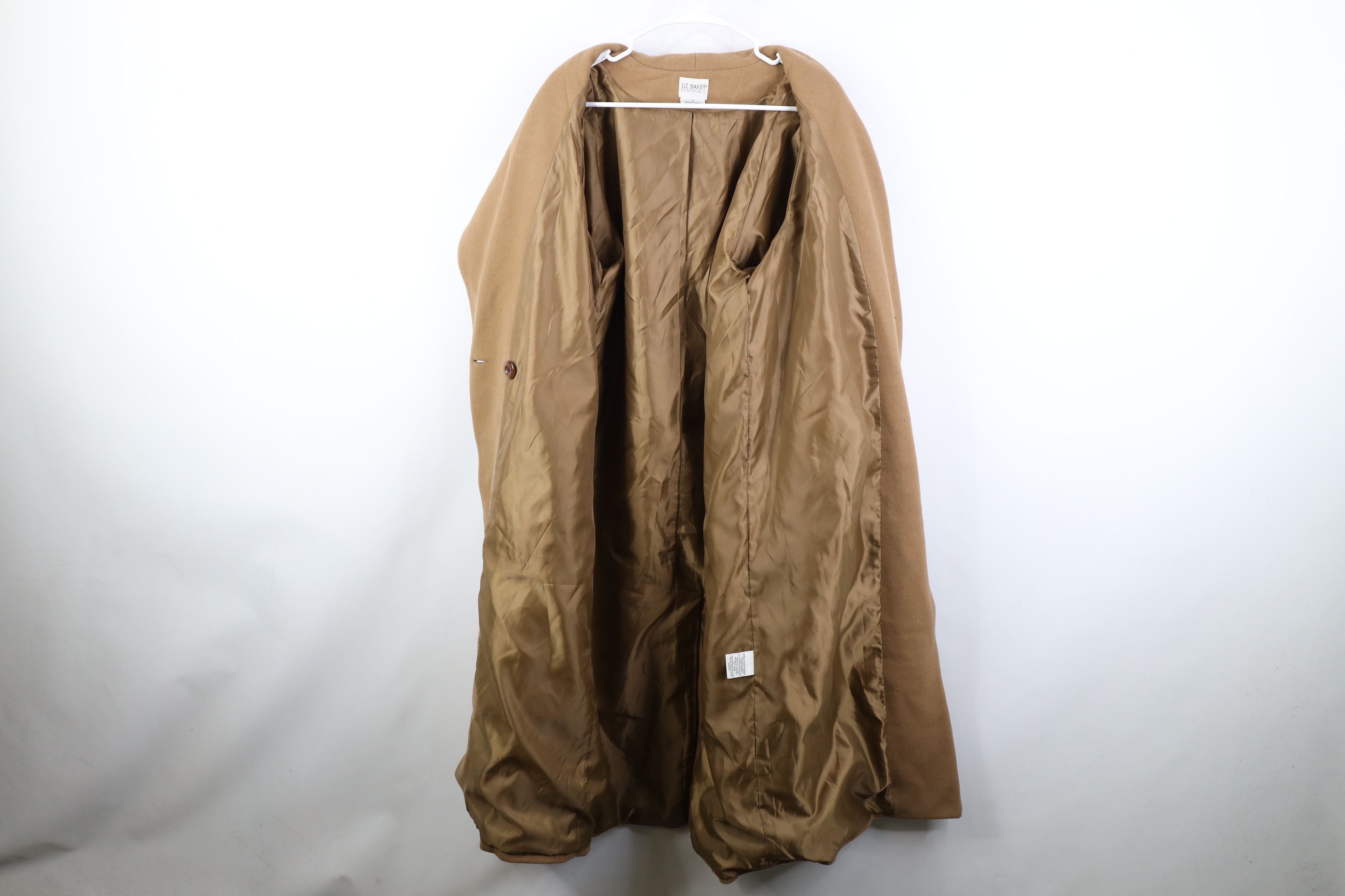 Vintage Vintage 90s Streetwear Heavy Wool Overcoat Jacket Beige Tan Size XL / US 12-14 / IT 48-50 - 10 Thumbnail
