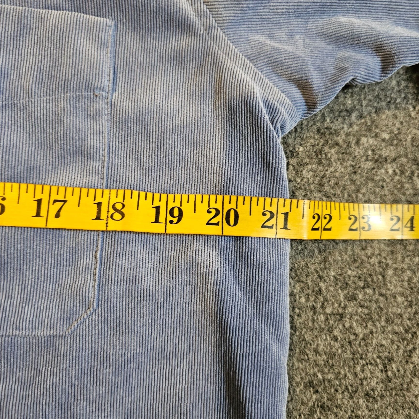 Zara Zara Top Womens Medium Blue Corduroy Button Shacket Long Sleeve Casual Blouse Shirt M Women Vintage No Size M / US 6-8 / IT 42-44 - 5 Thumbnail