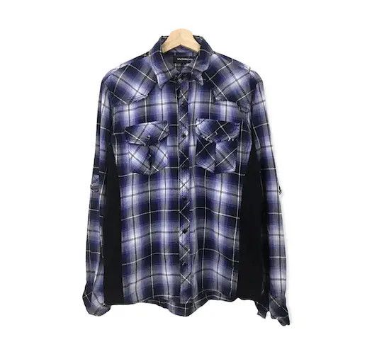 image of Nice Design Plaid Tartan Flannel Shirt, Men's (Size Medium)