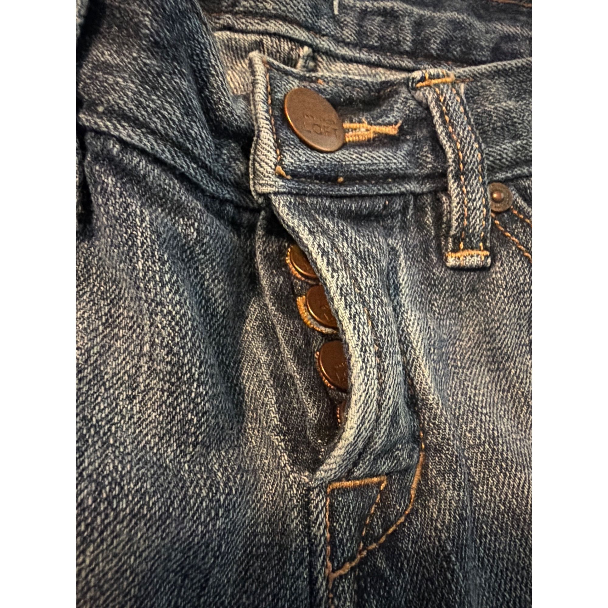 Loft Ann Taylor Loft Boyfriend Distressed Mid Rise Blue Jeans But Size 25" / US 0 / IT 36 - 3 Thumbnail