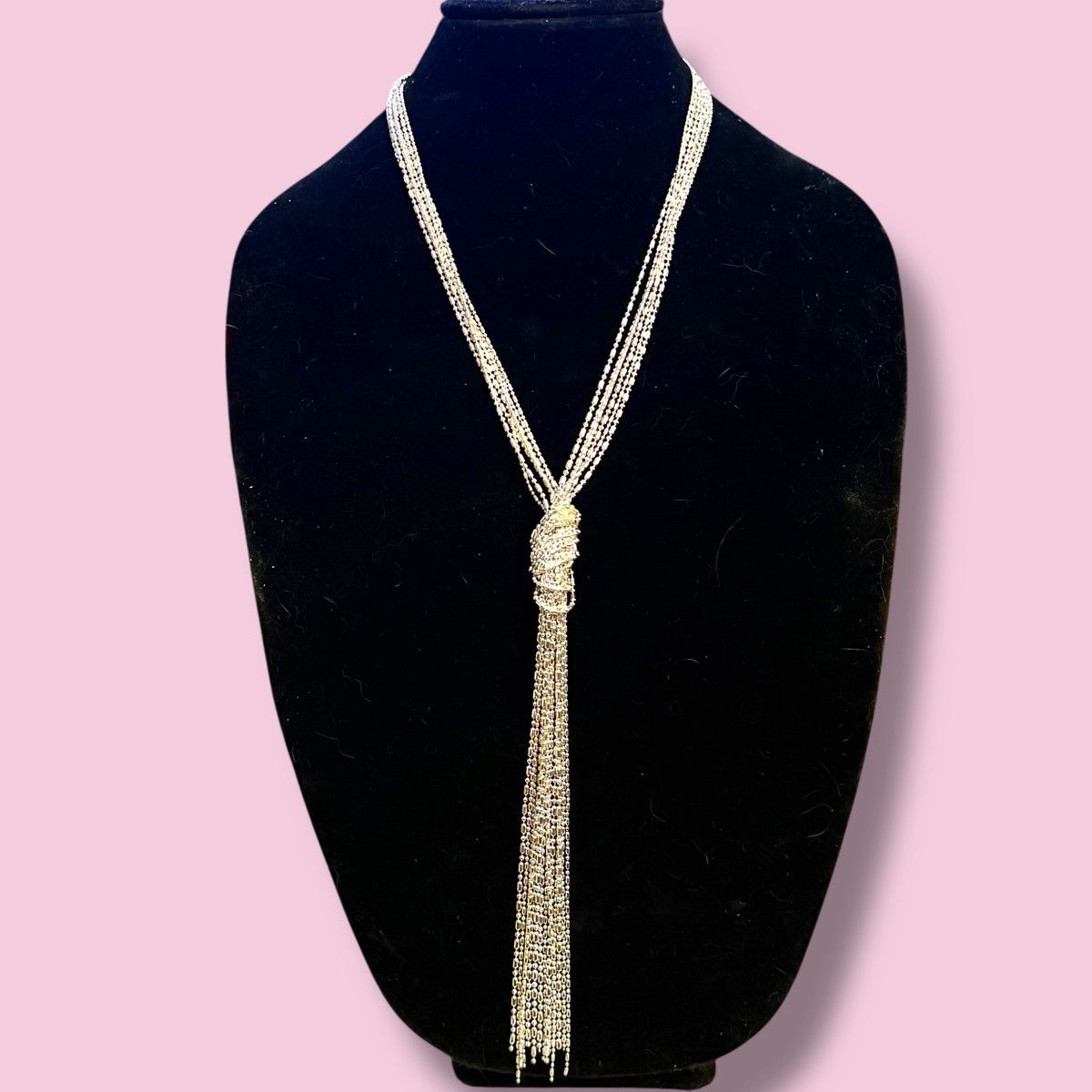 Other Multi strand silver tone ball chain knot necklace Size ONE SIZE - 1 Thumbnail