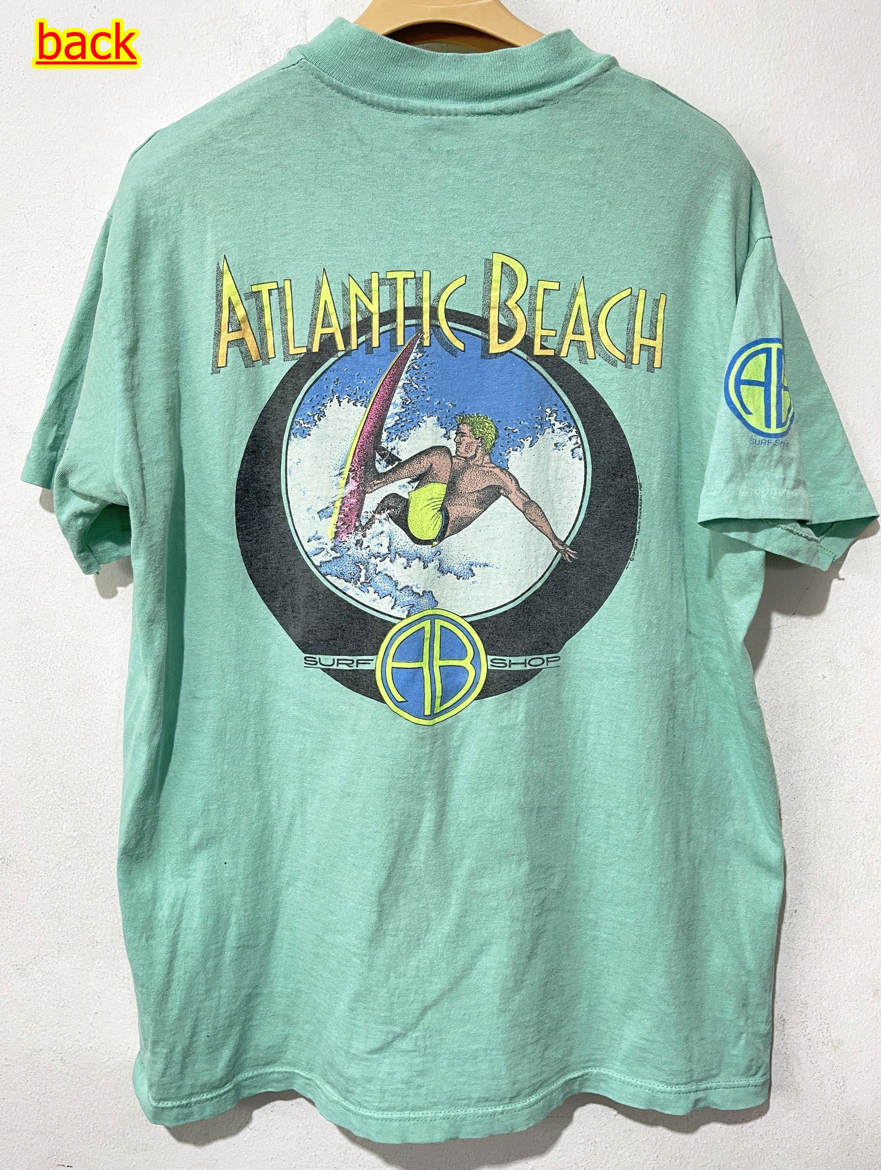 Vintage Vintage 80s Atlantic Beach Surf Shop Shirt Size US L / EU 52-54 / 3 - 1 Thumbnail