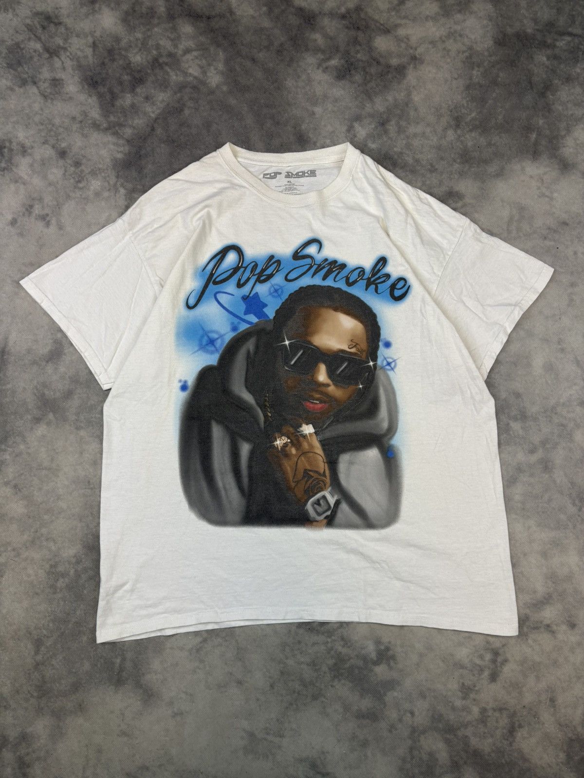 Rap Tees × Vintage Pop Smoke Rap tshirt tee hip hop y2k Travis Kanye skateboard Size US XL / EU 56 / 4 - 1 Thumbnail