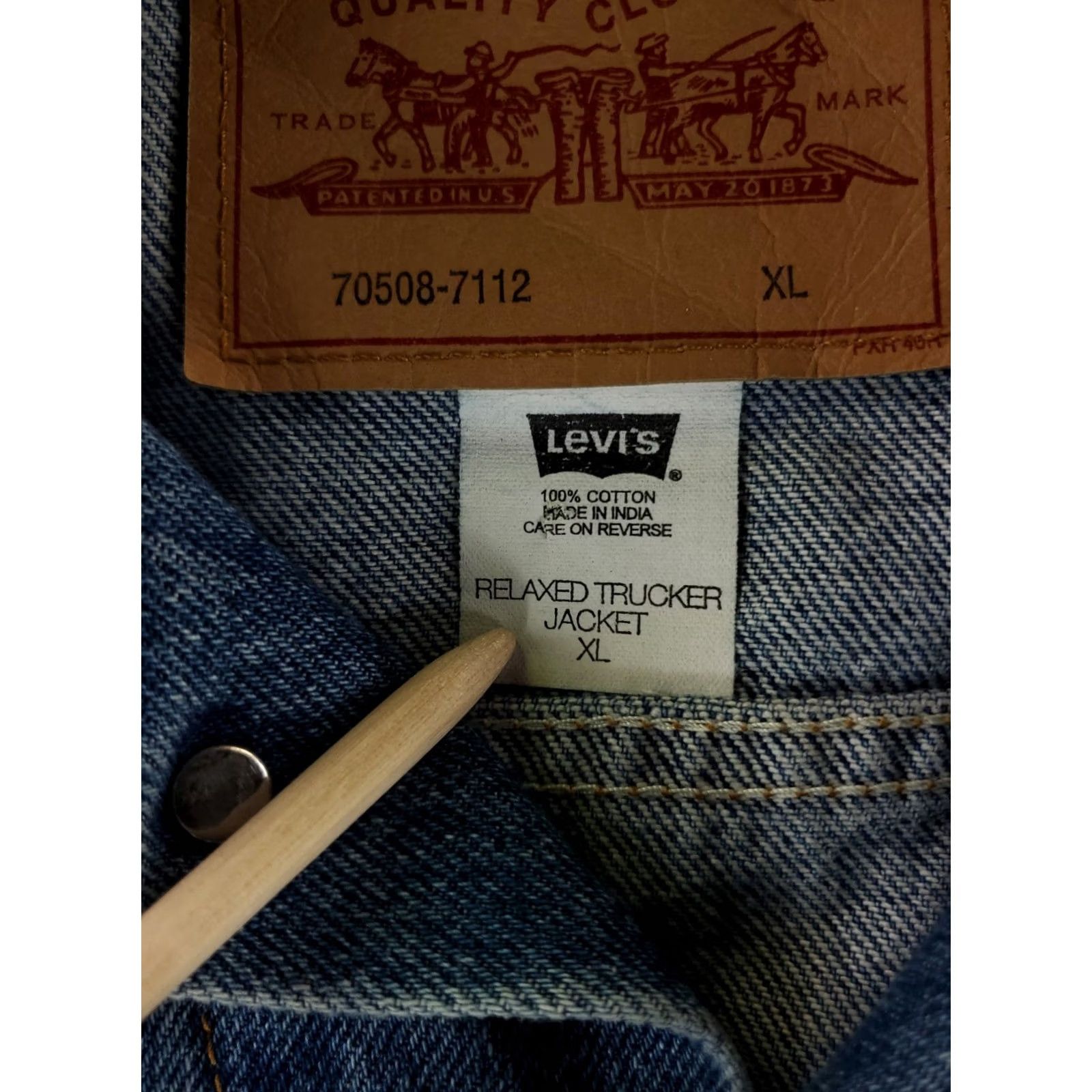 Levi's Levi's Trucker Jacket Blue Mens XL Relaxed Jacket Regular Cotton Trucker Mens XL Blue Levi's Size US XL / EU 56 / 4 - 4 Thumbnail