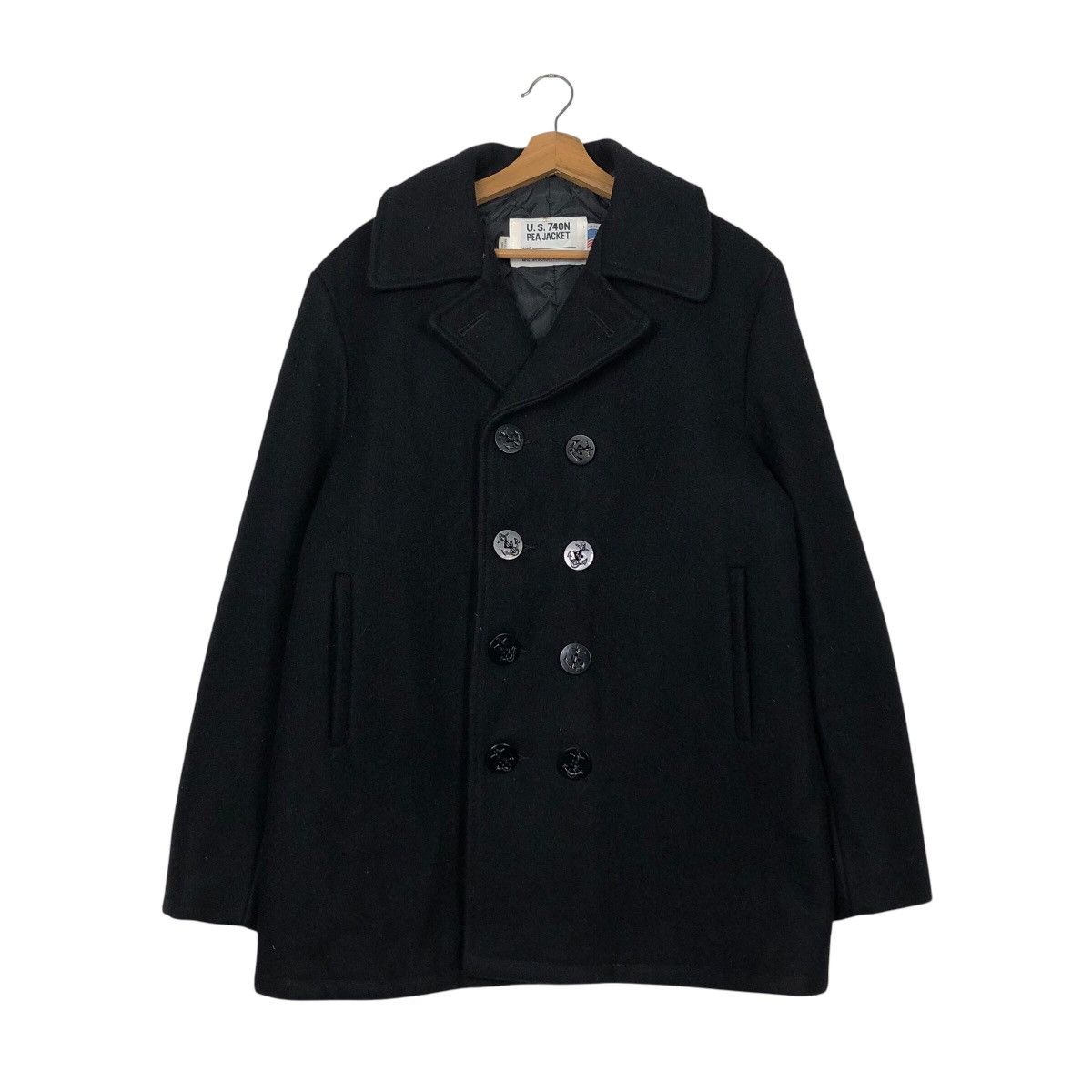 Schott 📌Vintage Wool Pea Jacket US 740N Schott Made in Usa Size US M / EU 48-50 / 2 - 2 Thumbnail
