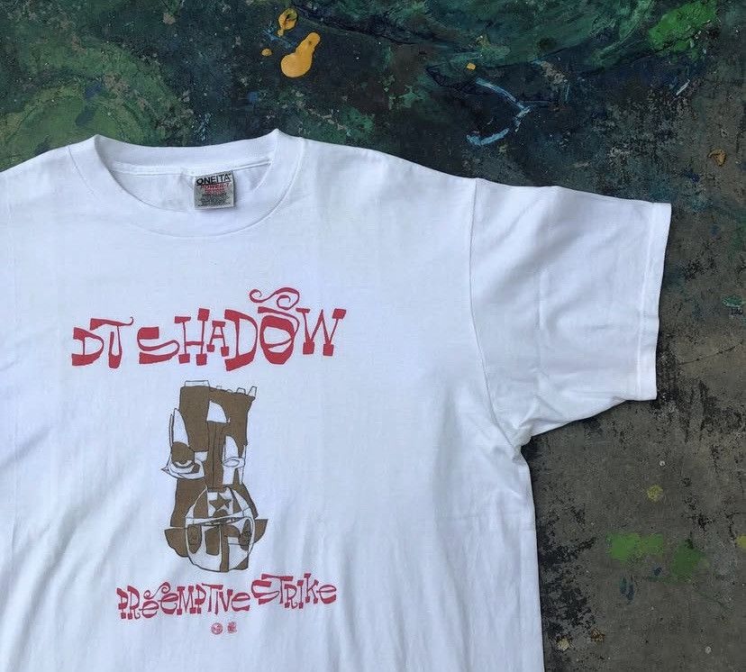 Rap Tees 1998 DJ Shadow "Preemptive Strike” promo shirt. Size US XL / EU 56 / 4 - 2 Thumbnail