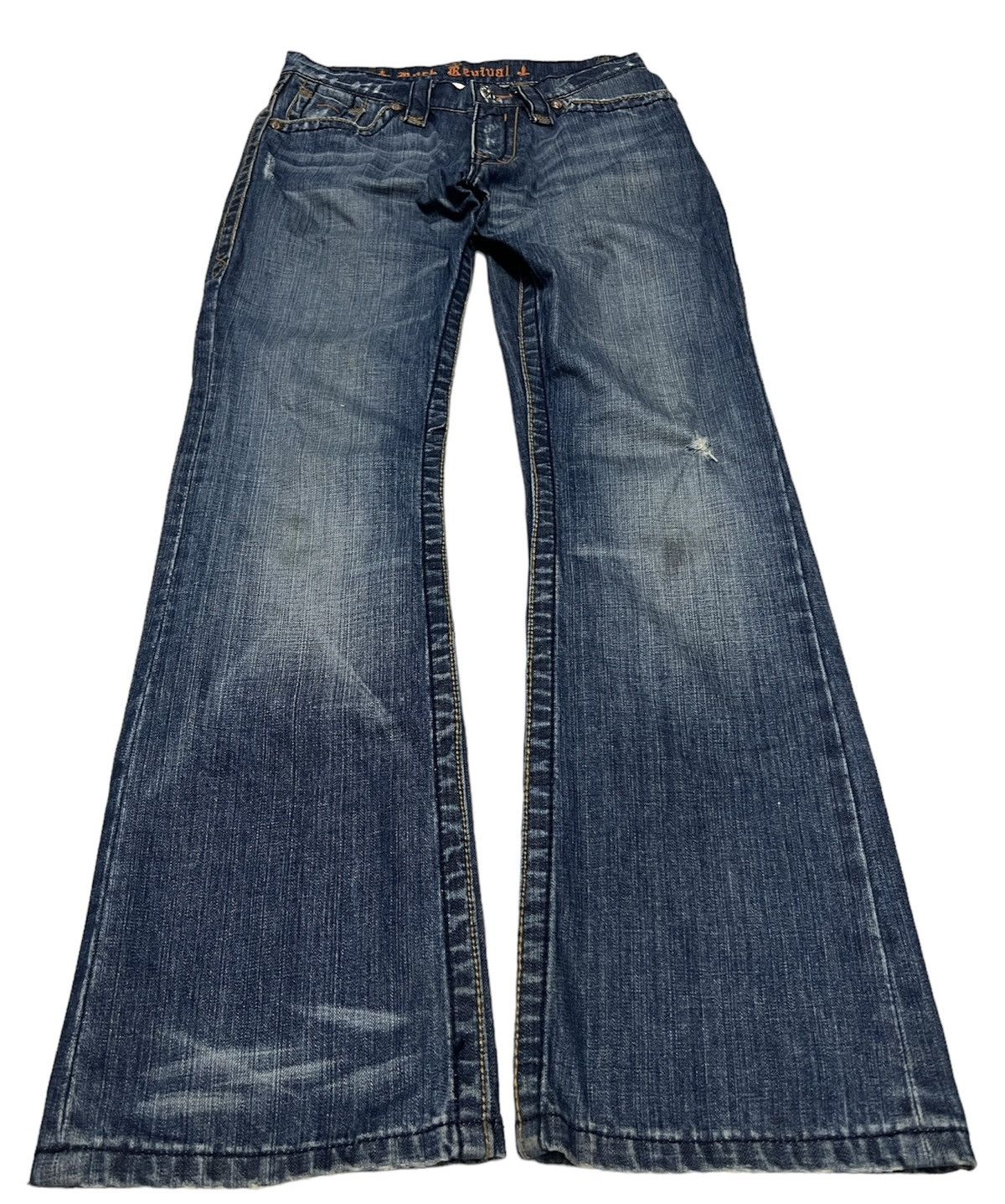 Japanese Brand × Rock Revival ROCK REVIVAL DISTRESSED FLARE JEANS VERY RARE Size US 31 - 1 Thumbnail