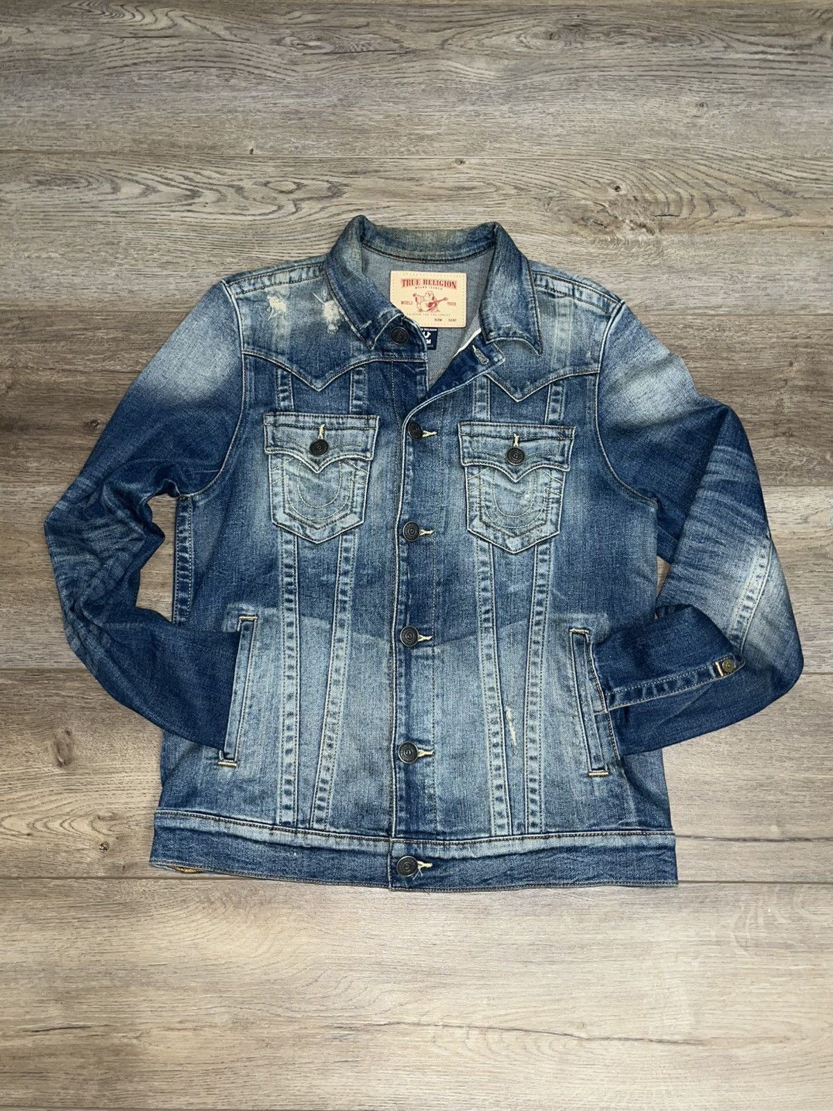 True Religion True Religion Distressed Denim Jacket Size US M / EU 48-50 / 2 - 4 Thumbnail