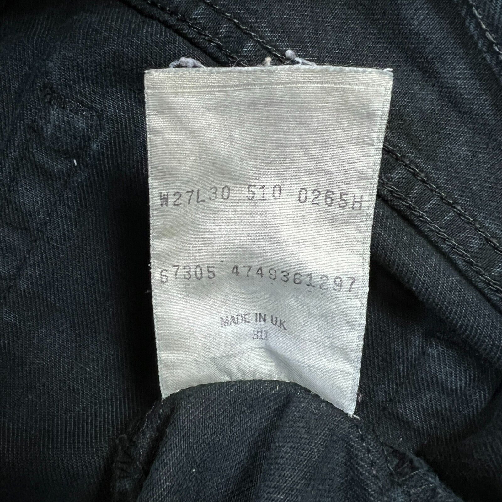 Levi's × Vintage Vintage Levi's 510 02 27x30 Slim Button Fly Denim 90s Pants Size US 27 - 10 Thumbnail