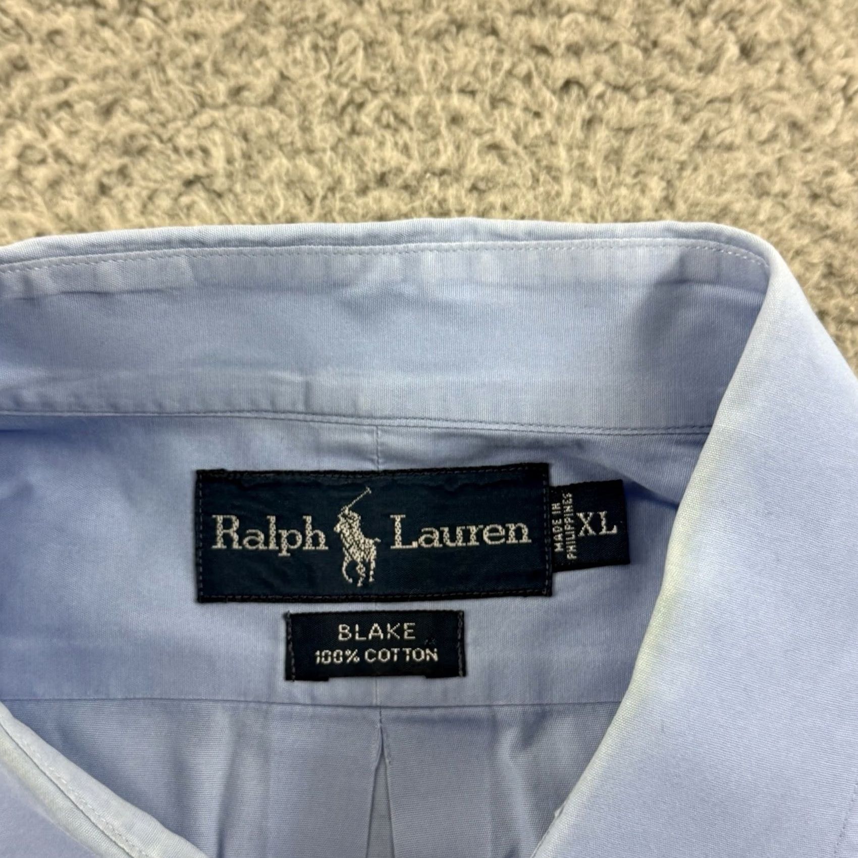 Polo Ralph Lauren Polo Ralph Lauren Button-Down Shirt XL Big Blue Stripe Pony Blake Casual Mens Size US XL / EU 56 / 4 - 7 Thumbnail