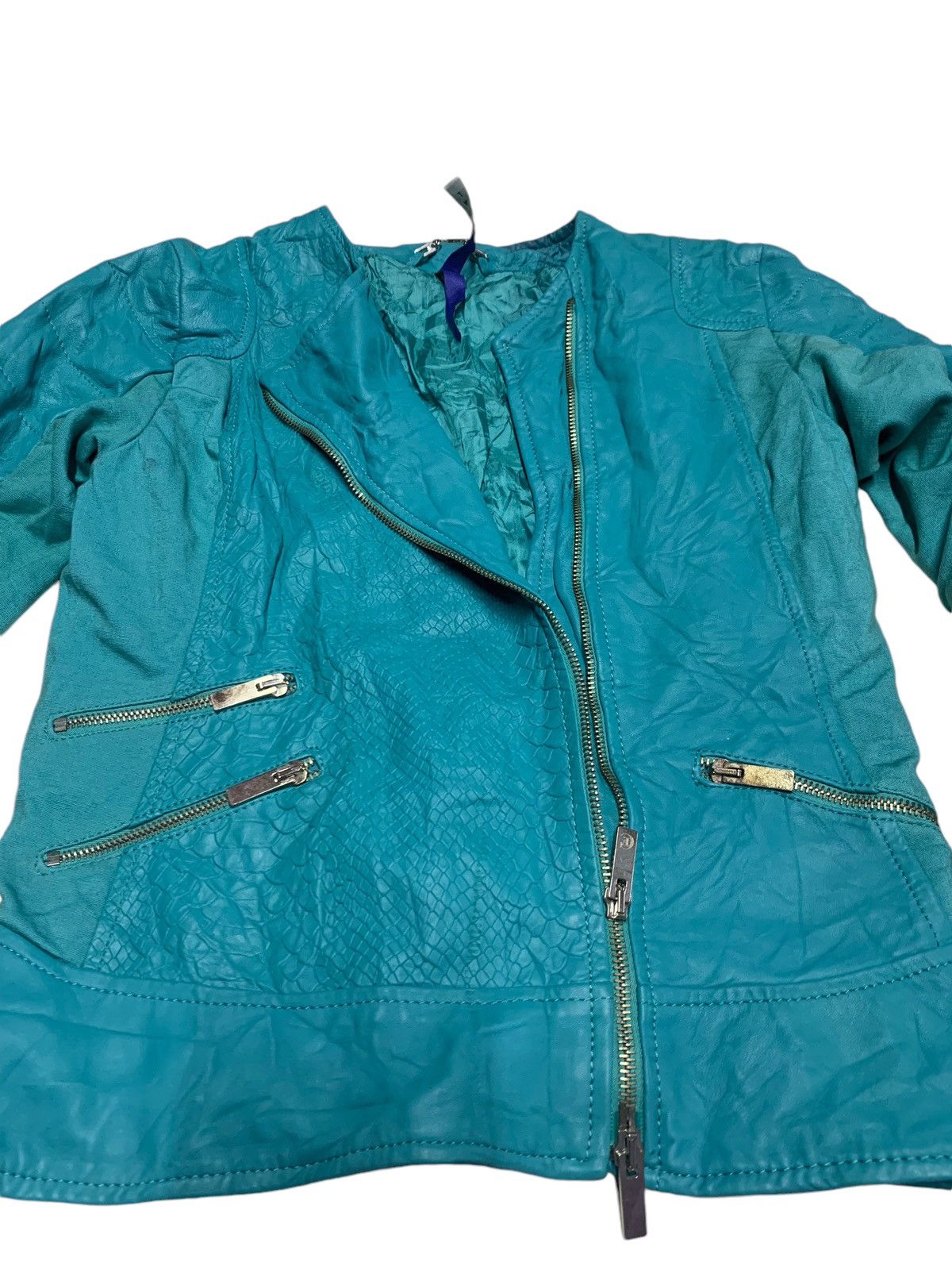 Imperial × Vintage IMPERIAL TURQUOISE PLEATHER JACKET Size US S / EU 44-46 / 1 - 10 Thumbnail