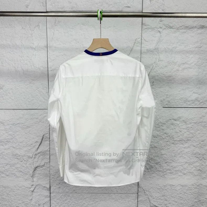 Givenchy Givenchy Size38 White Collar Single-breasted Openwork Shirt Size US M / EU 48-50 / 2 - 2 Thumbnail