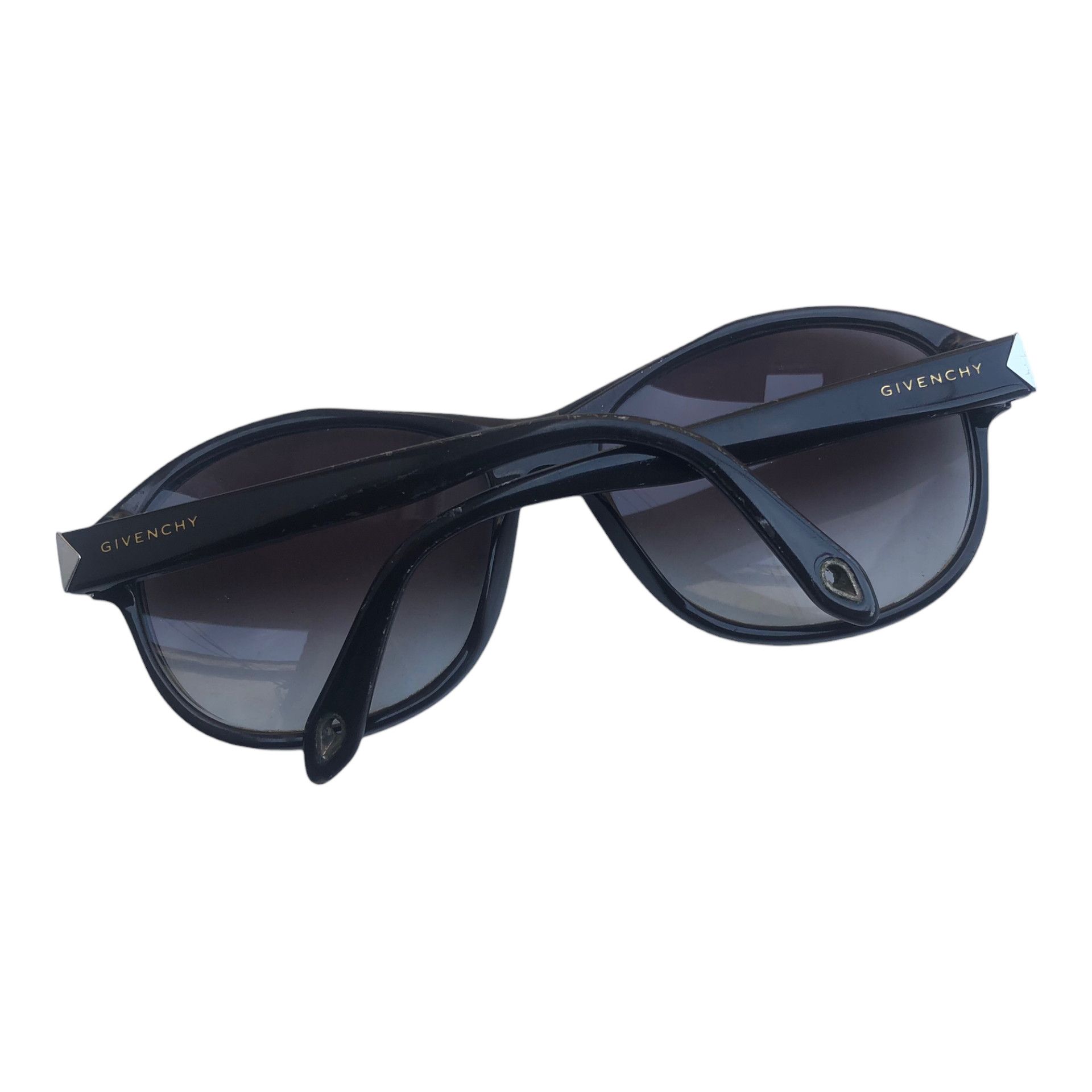 Givenchy 💯Nice GIVENCHY SGV 872 Black & Gold Logo Sunglasses Size ONE SIZE - 2 Thumbnail