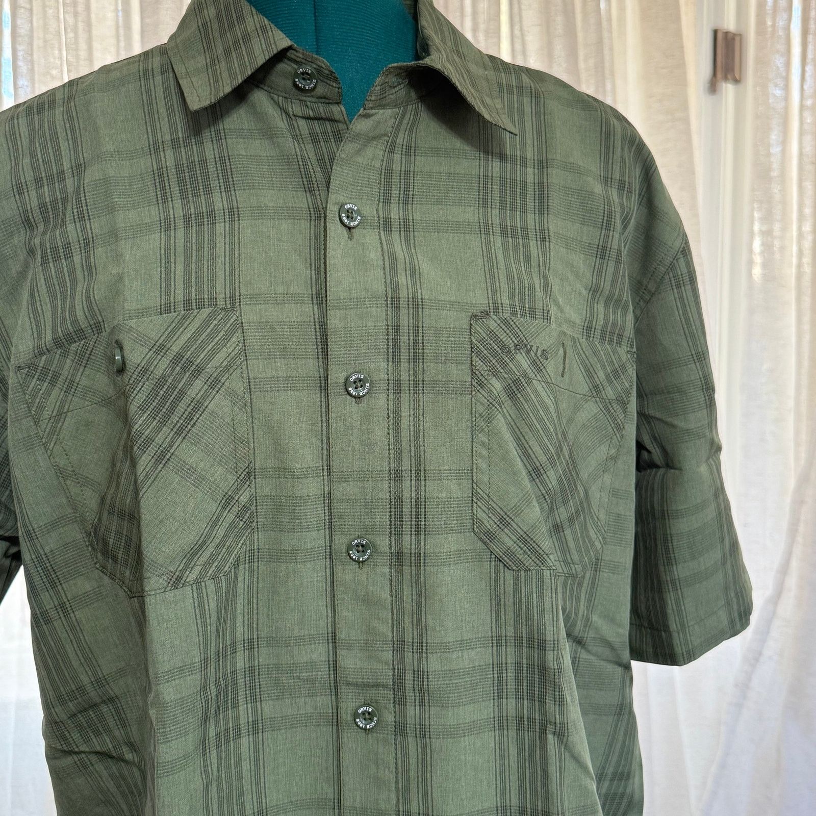 Orvis Orvis Plaid Short Sleeve Button-Up Shirt | Sz L Size US L / EU 52-54 / 3 - 3 Thumbnail