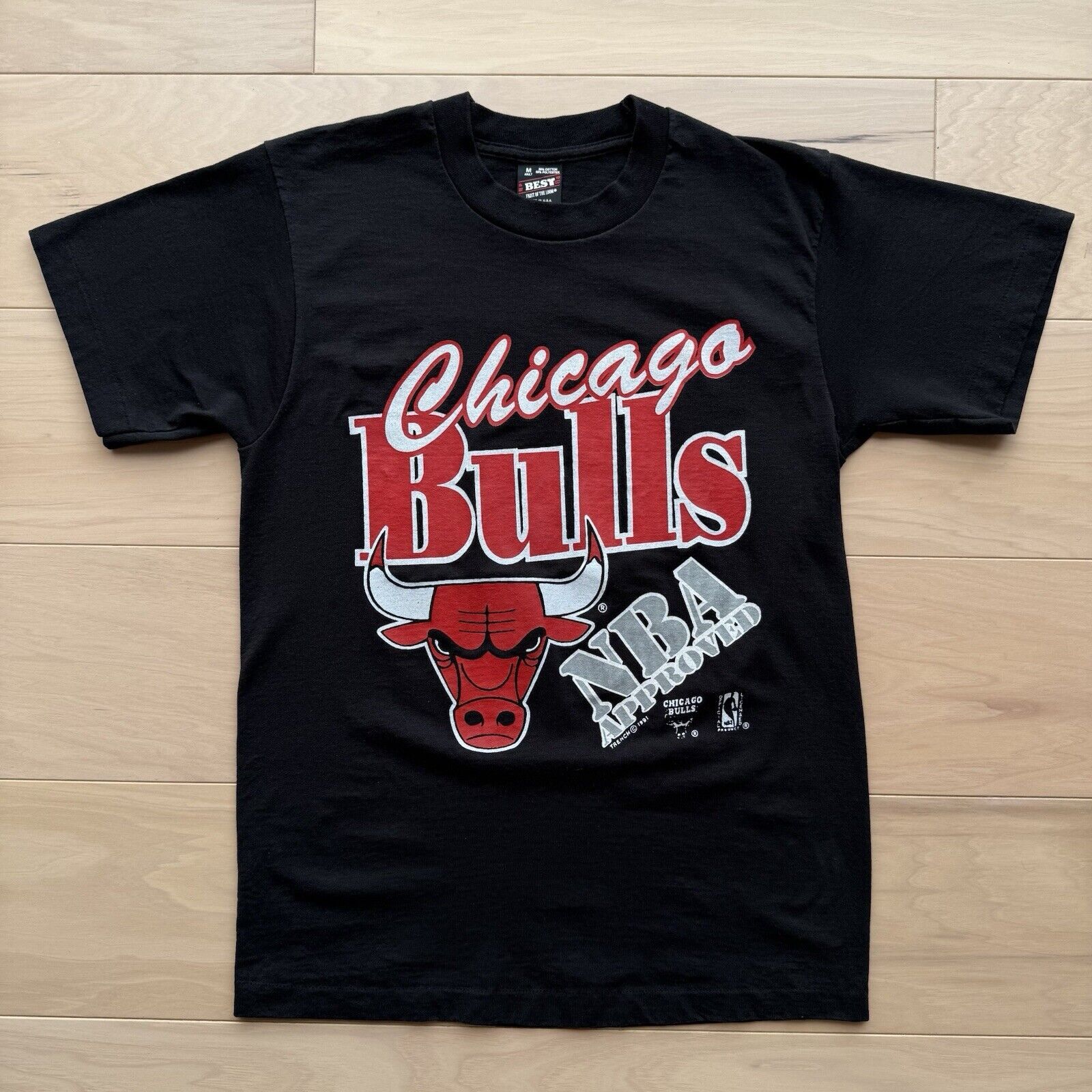 Vintage Vintage Chicago Bulls Shirt Black Made in USA Jordan Rodman Size US M / EU 48-50 / 2 - 2 Thumbnail