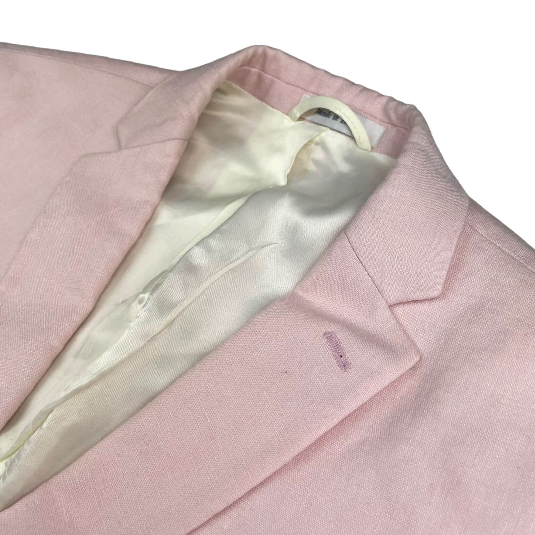 Ralph Lauren Ralph Lauren LRL Men's Blazer 100% Linen Pink 2-Button Front Double-Vented Short 36S Notch Lapel Size 36R - 2 Thumbnail