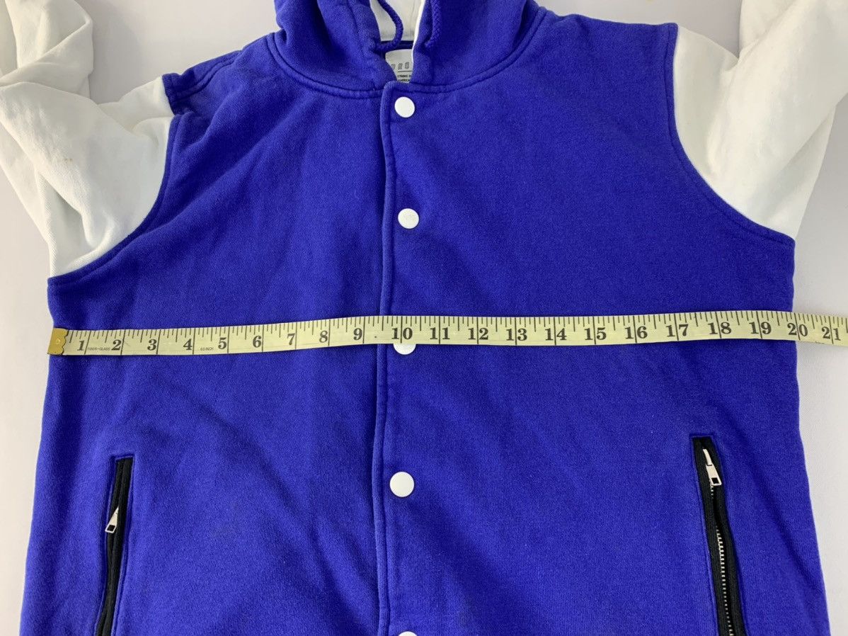 Japanese Brand Browny Simple Varsity Bomber Hooded Jacket Snap Button Size M / US 6-8 / IT 42-44 - 10 Thumbnail